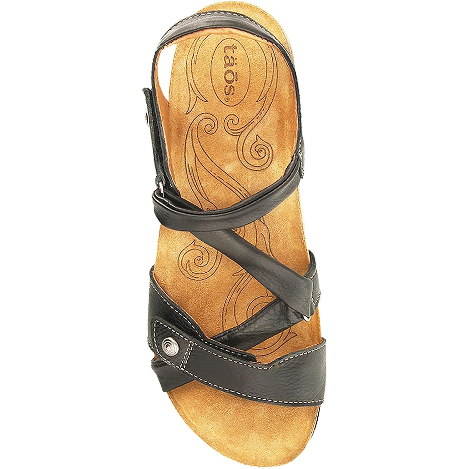 Taos Universe Women's Backstrap Sandals Black Leather - Image 2
