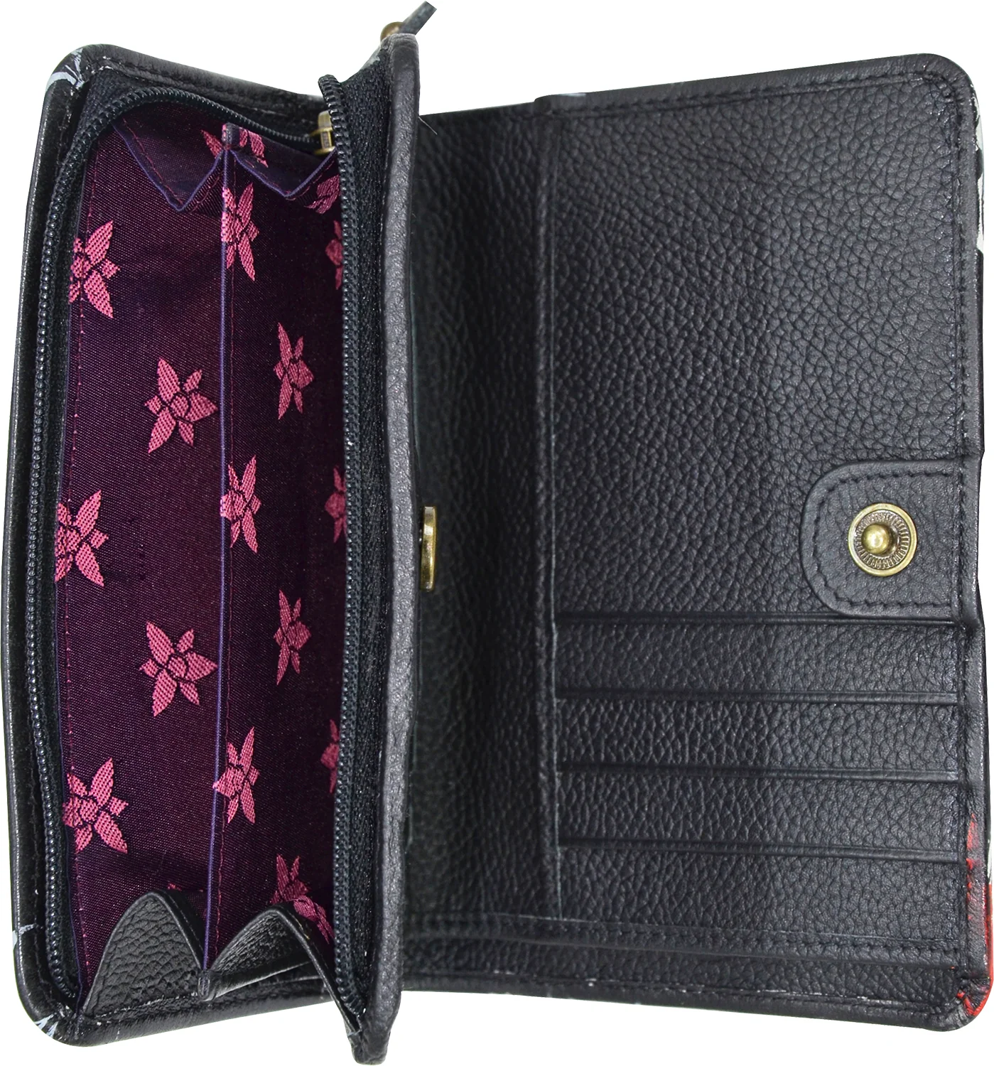 Anuschka Two Fold Small Wallet Jungle Queen Leather - Image 2