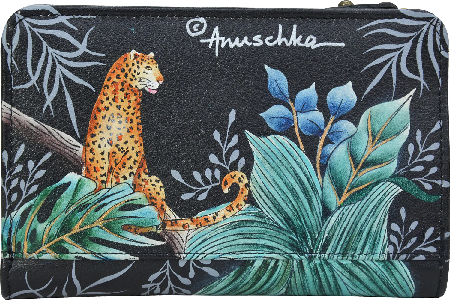 Anuschka Two Fold Small Wallet Jungle Queen Leather - Image 3