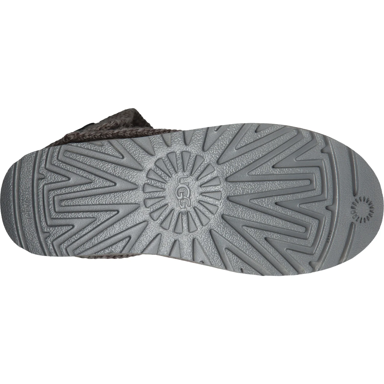 UGG Classic Cardy Women's Knit Boots Grey Knit Fabric - Image 4