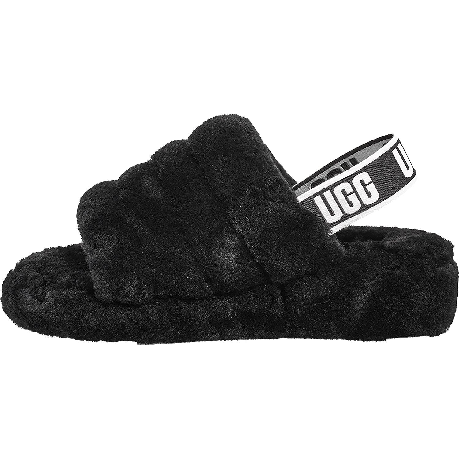 UGG Fluff Yeah Slide Women's Slippers Black Sheepskin - Image 3