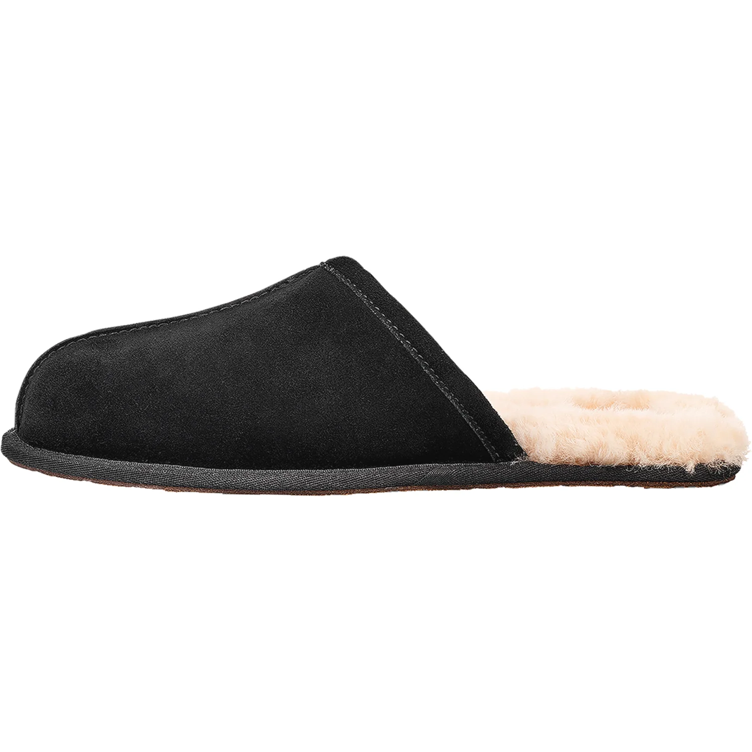 UGG Scuff Men's Black Sheepskin Slippers Black Suede - Image 3