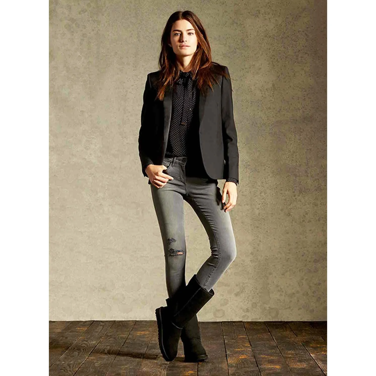 UGG Classic Tall II Women's Knee High Boots Black Sheepskin - Image 4