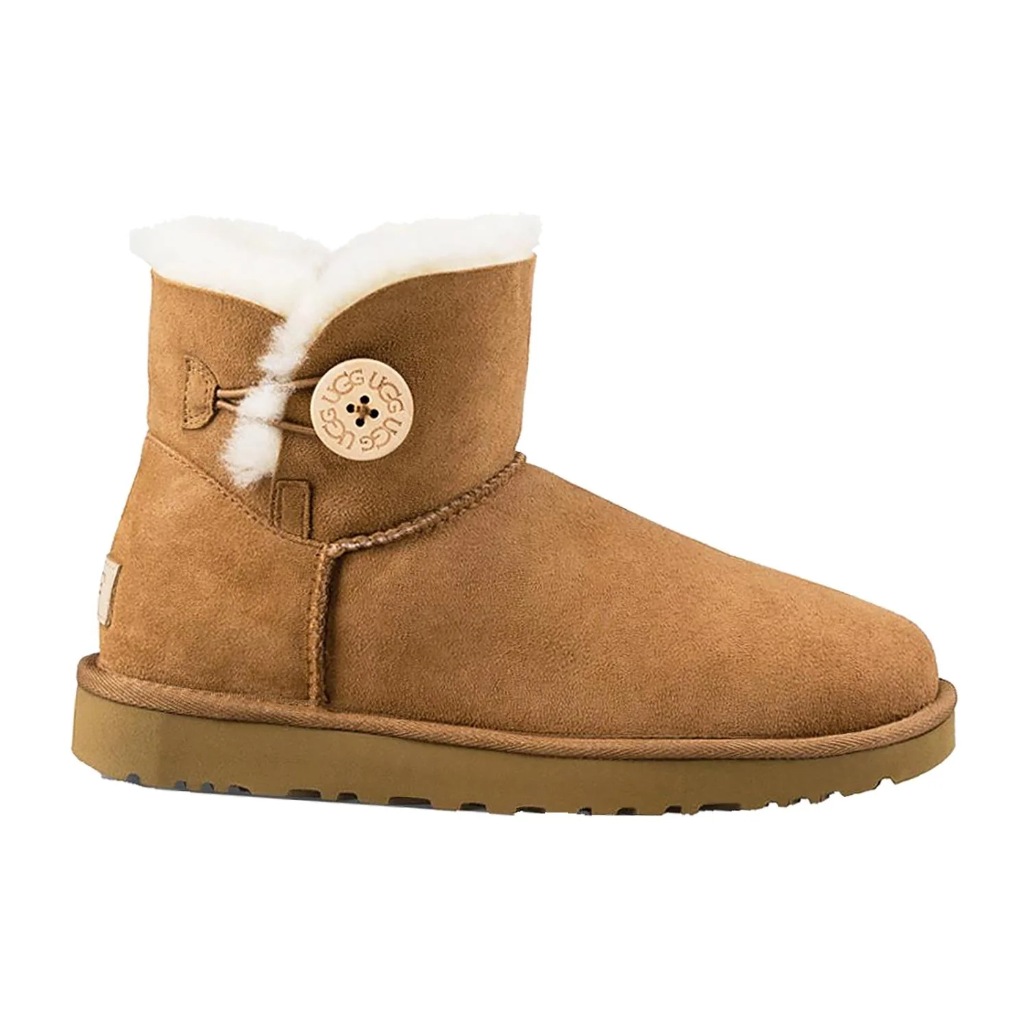 UGG Mini Bailey Button II Women's Chestnut Sheepskin