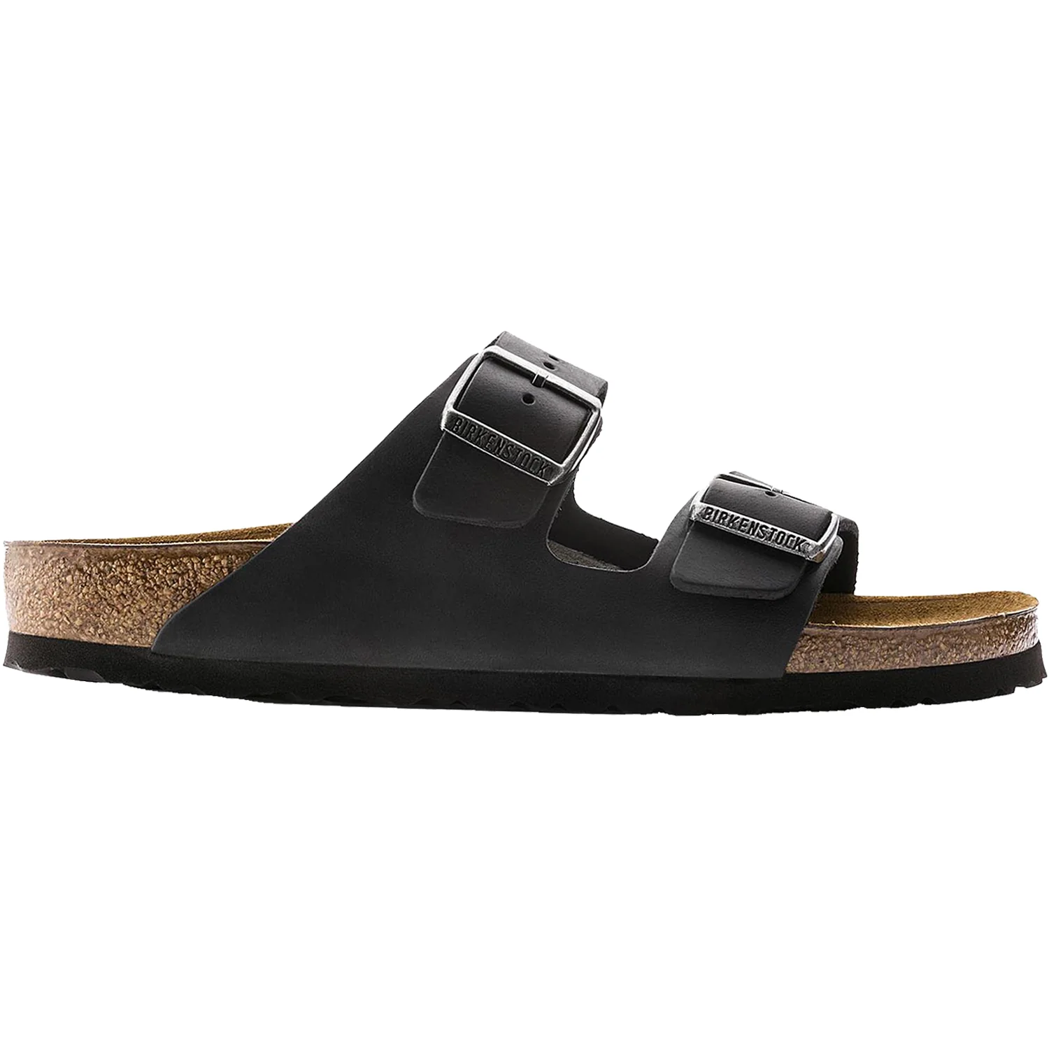 Birkenstock Arizona Unisex Slide Sandals Black Oiled Leather