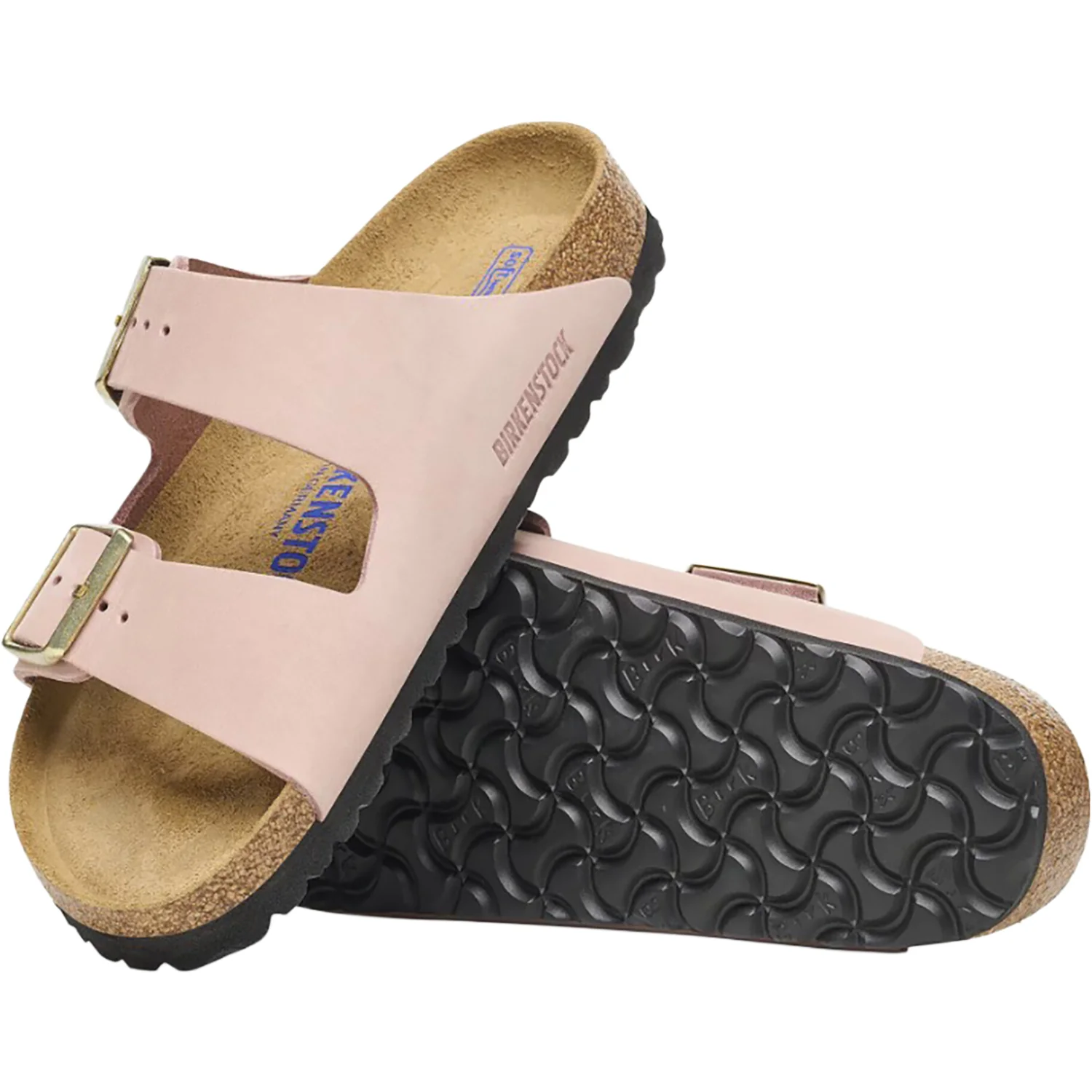 Birkenstock Arizona Soft Footbed Unisex Sandals Soft Pink Nubuck - Image 3