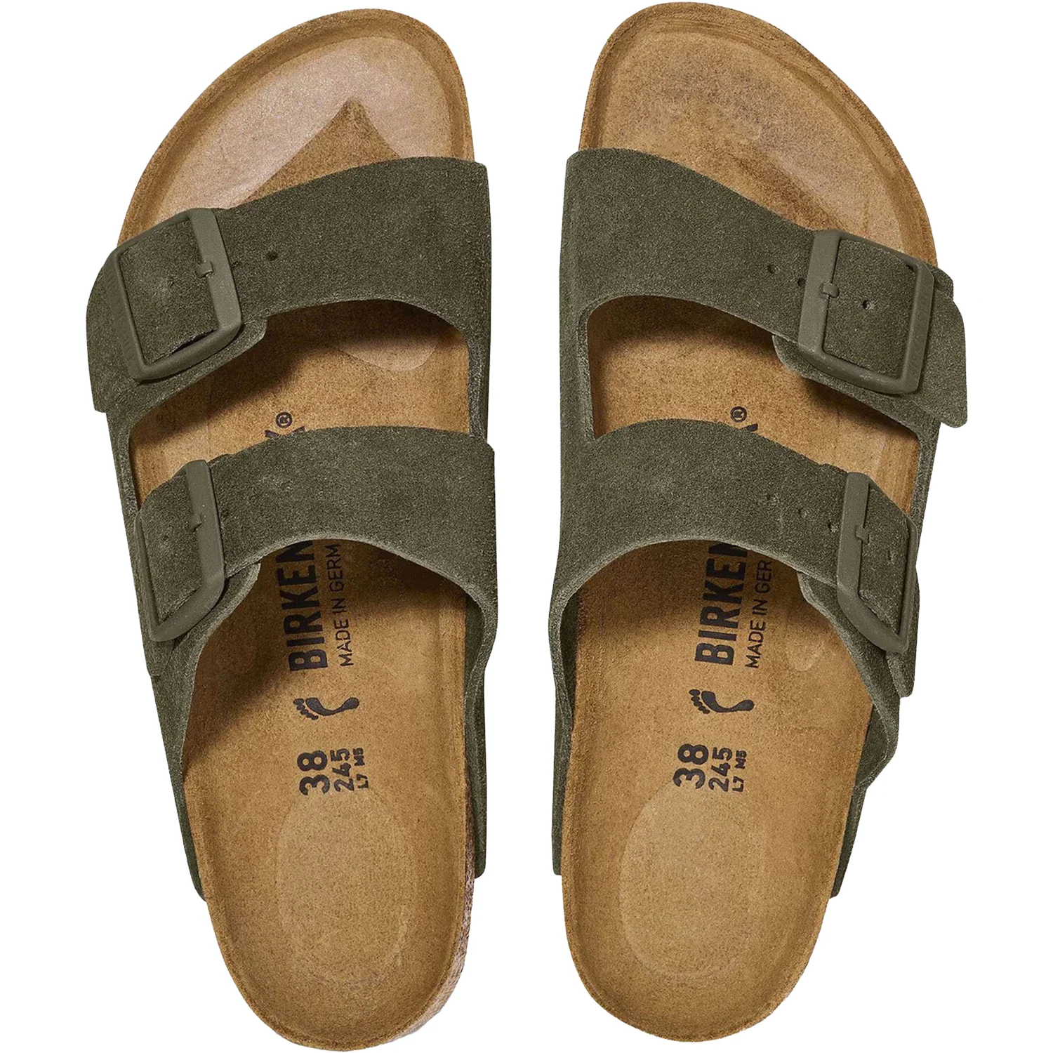 Birkenstock Arizona Unisex Sandals Thyme Suede - Image 2