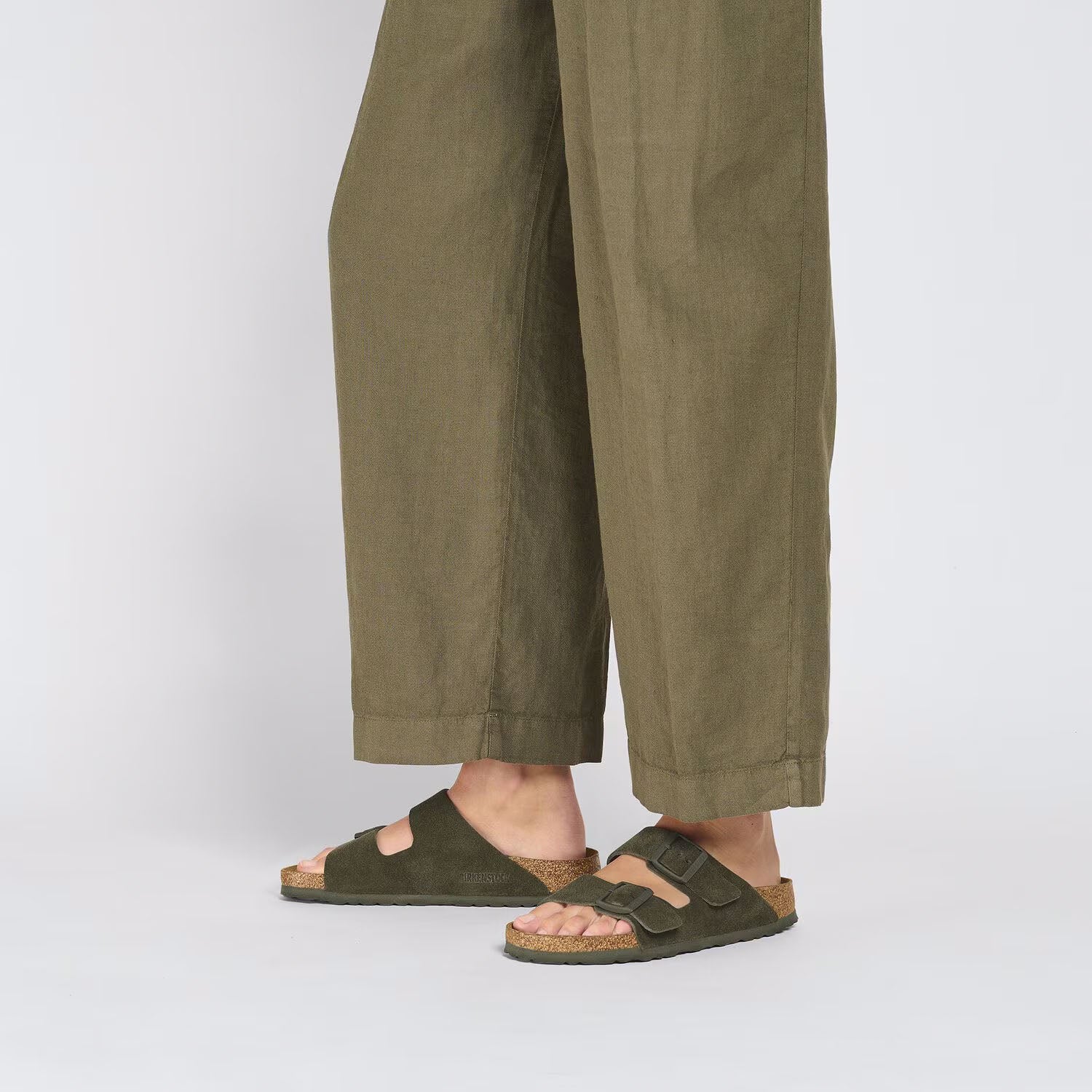 Birkenstock Arizona Unisex Sandals Thyme Suede - Image 5