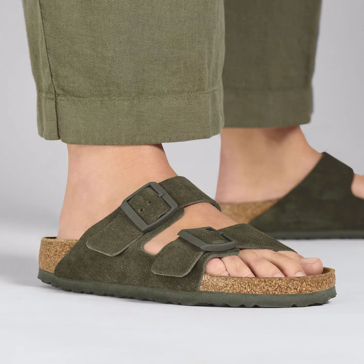 Birkenstock Arizona Unisex Sandals Thyme Suede - Image 6
