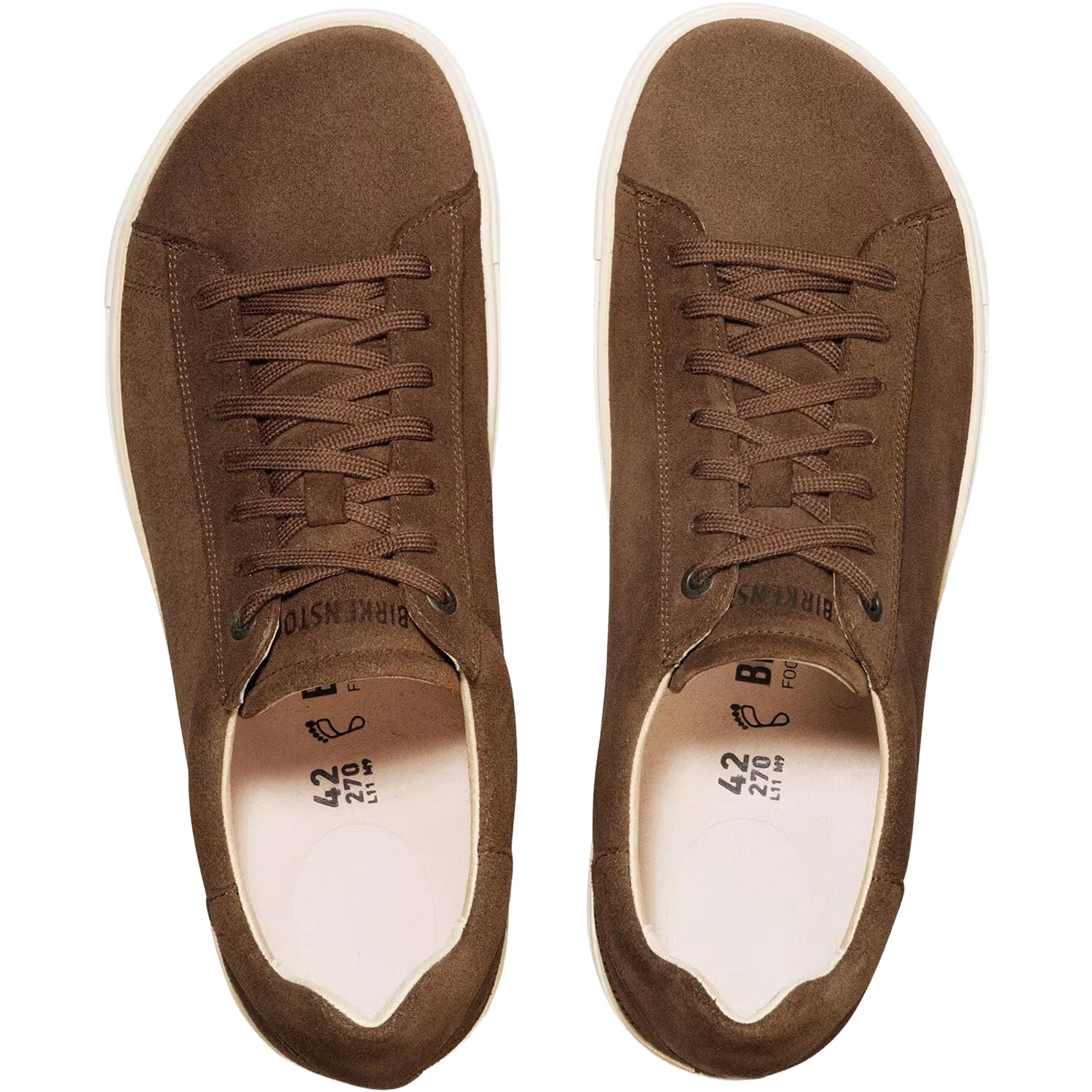 Birkenstock Bend Unisex Lace Up Shoes Dark Tea Suede - Image 2