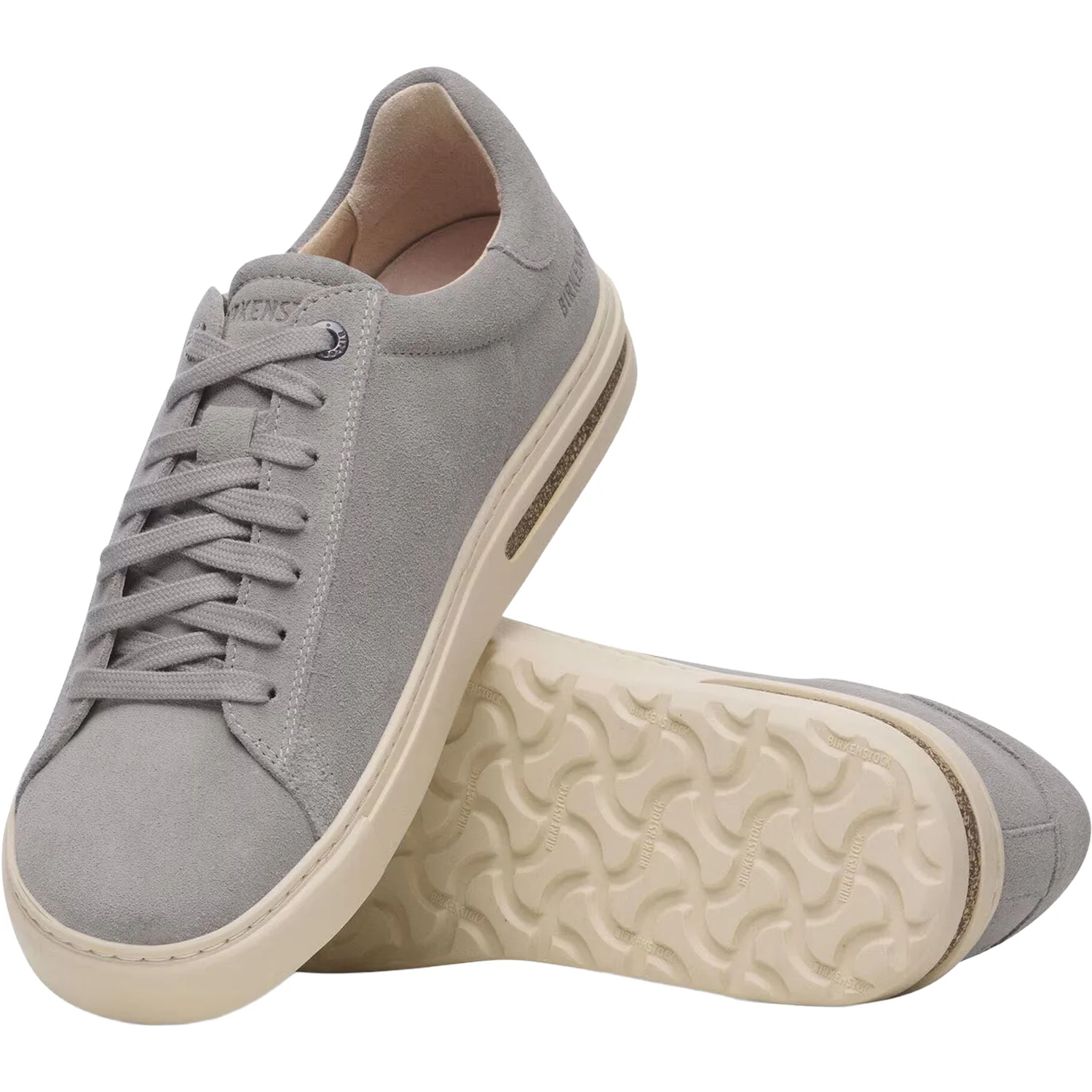 Birkenstock Bend Unisex Lace Up Shoes Stone Coin Suede - Image 3