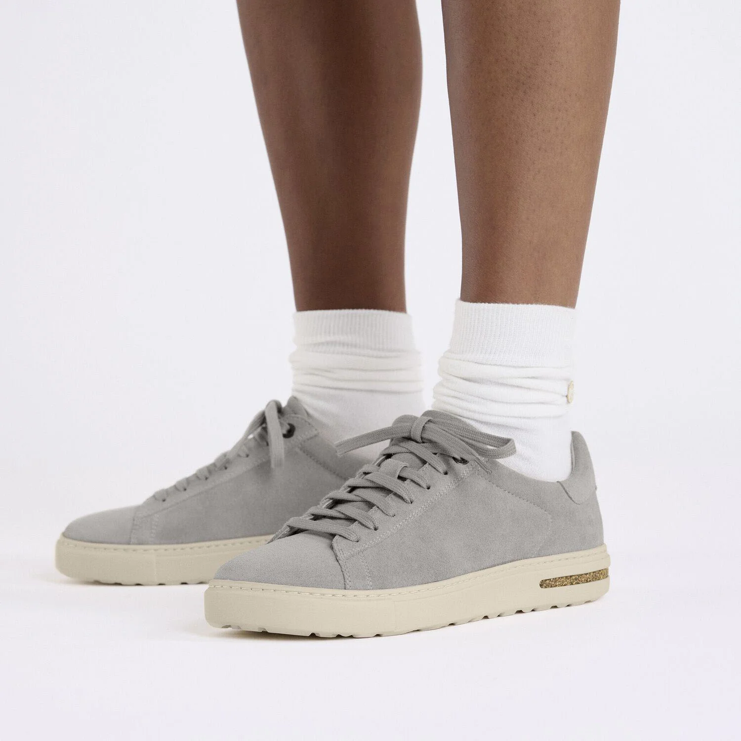 Birkenstock Bend Unisex Lace Up Shoes Stone Coin Suede - Image 6