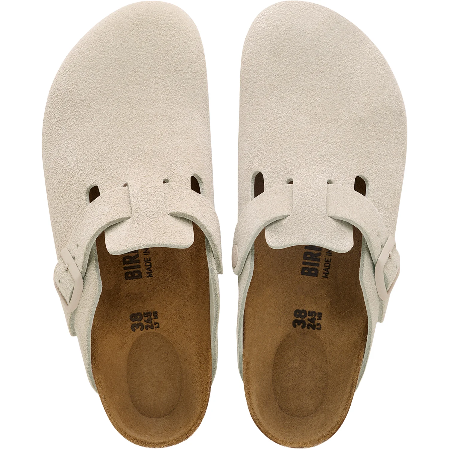Birkenstock Boston Unisex Clogs Oyster Suede - Image 2