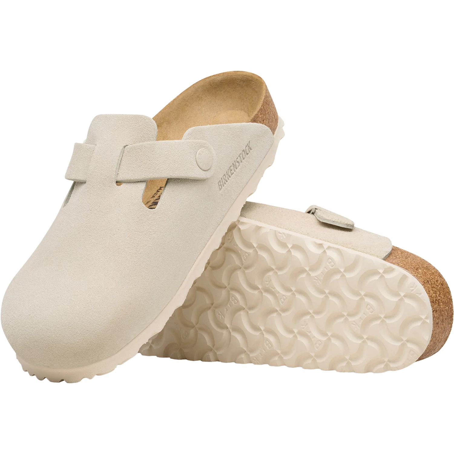 Birkenstock Boston Unisex Clogs Oyster Suede - Image 3