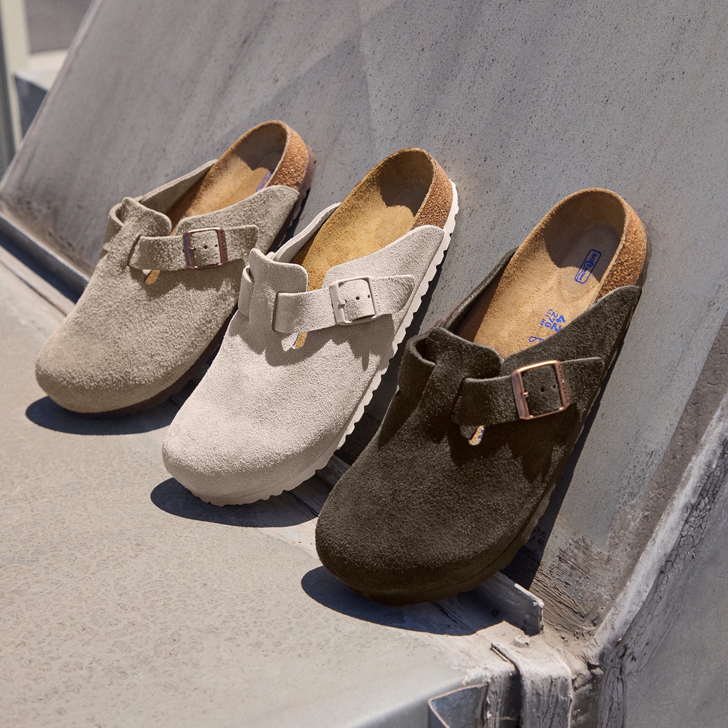 Birkenstock Boston Unisex Clogs Oyster Suede - Image 5