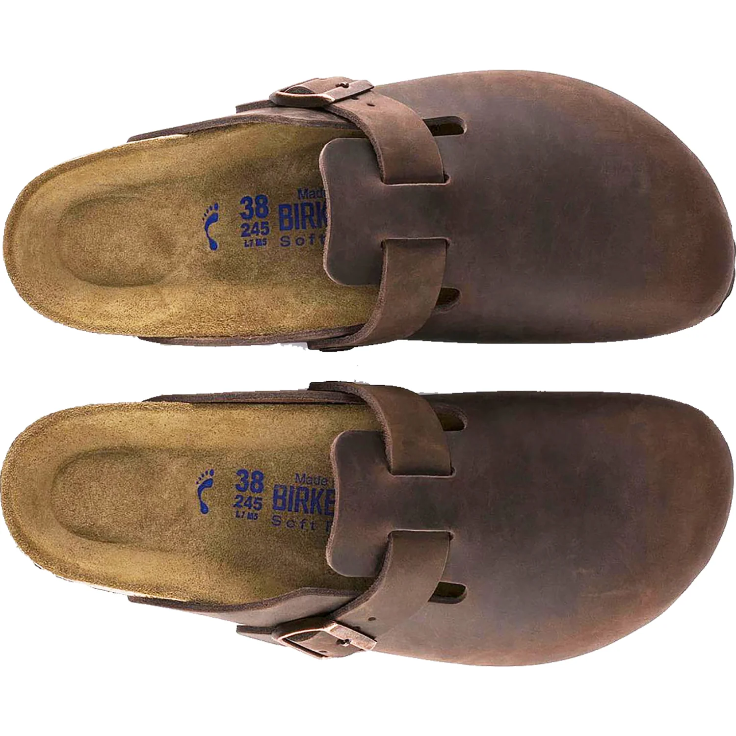 Birkenstock Boston Soft Footbed Unisex Clogs Habana Oiled Leather - Image 2