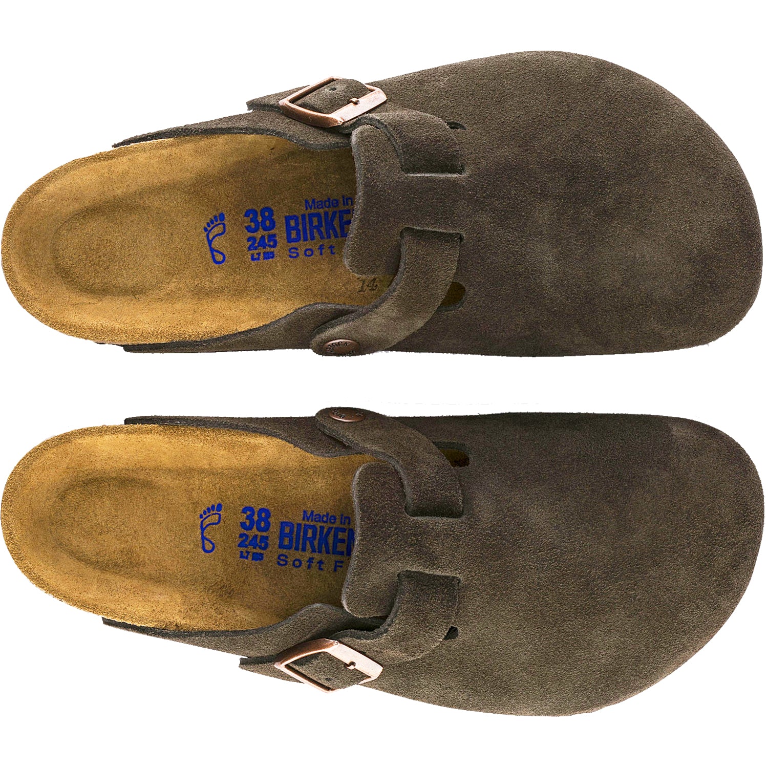 Birkenstock Boston Soft Footbed Unisex Clogs Mocha Suede - Image 2