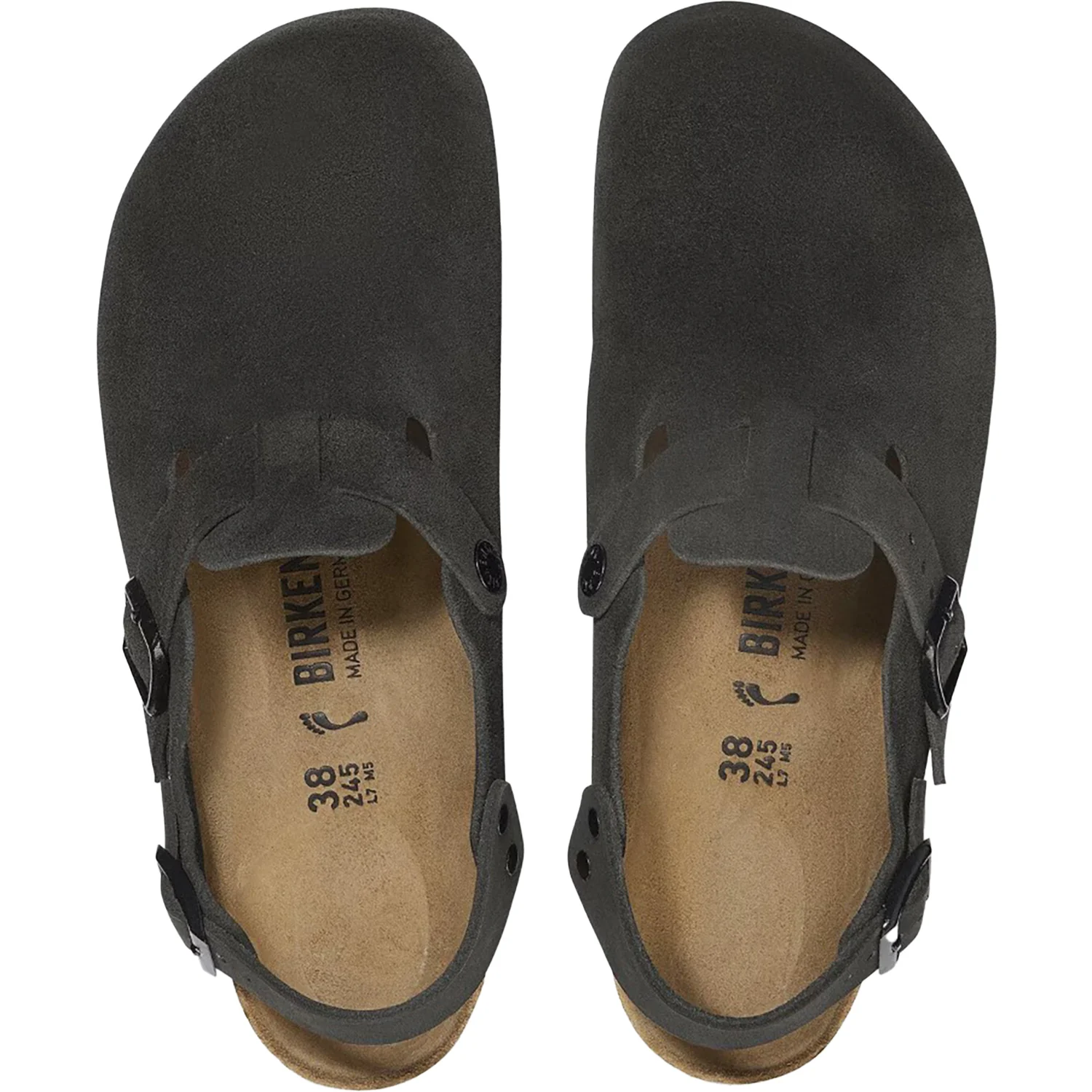 Birkenstock Tokio Unisex Clogs Black Suede - Image 2