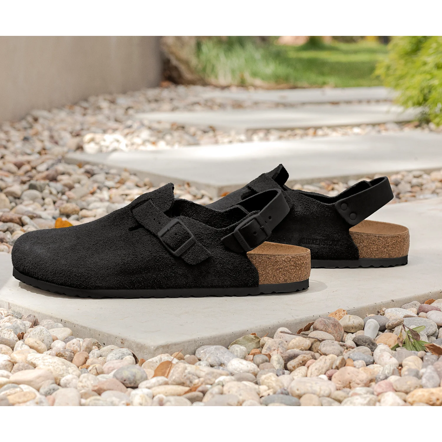 Birkenstock Tokio Unisex Clogs Black Suede - Image 5