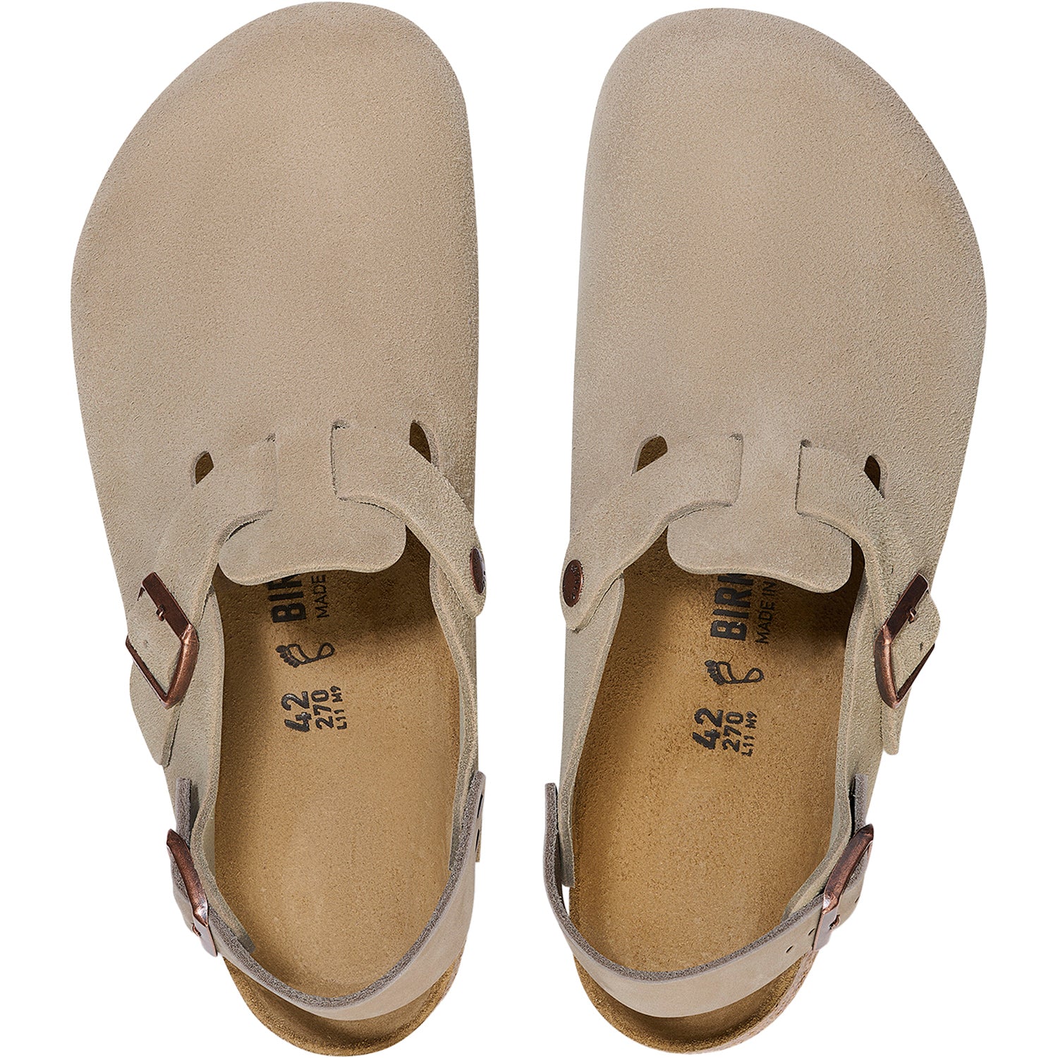 Birkenstock Tokio Unisex Clogs Taupe Suede - Image 2