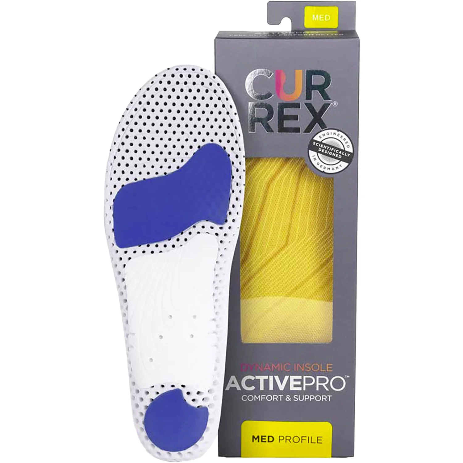 Currex Active Pro Medium Arch Insoles Unisex ACTIVEPRO Insoles Medium Arch / Yellow