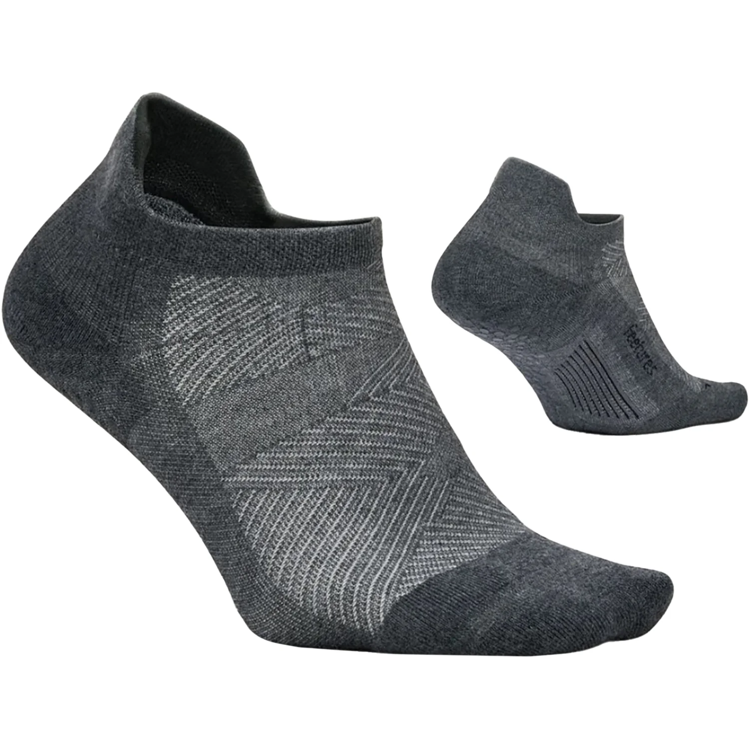 Feetures Elite Grip Max Cushion Tab Unisex Athletic Shoes Socks Flow Gray - Image 3
