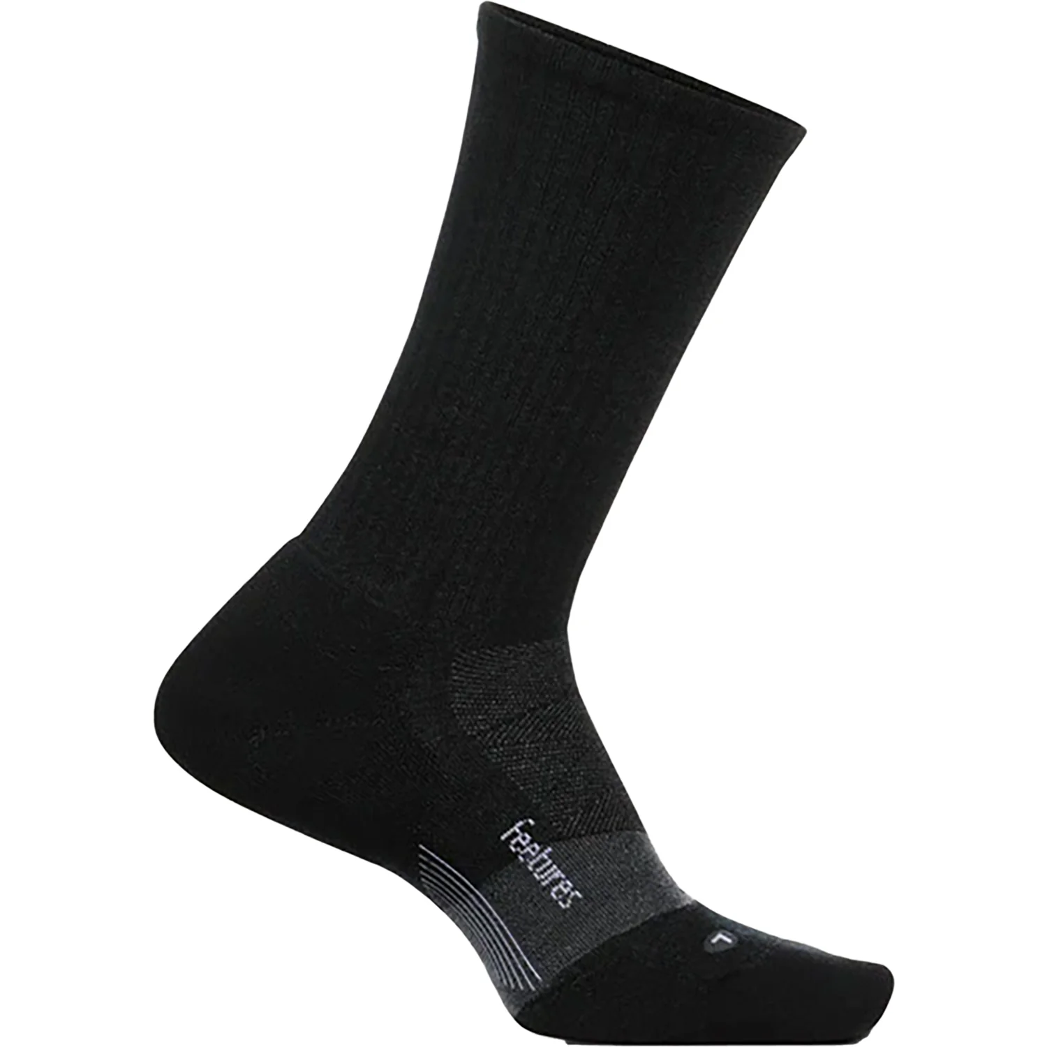 Feetures Merino 10 Max Cushion Crew Socks Unisex Athletic Shoes Socks Charcoal