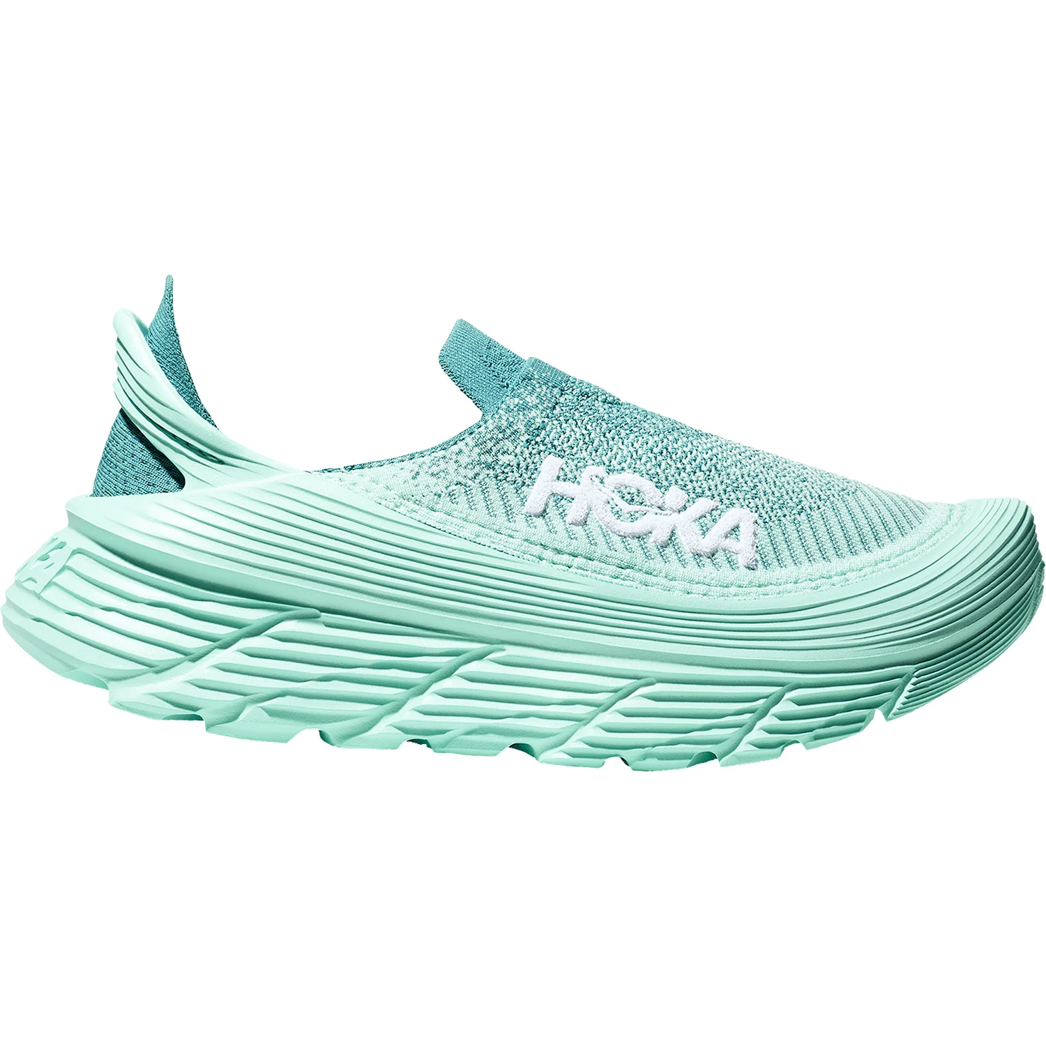 Hoka Restore TC Unisex Slip On Shoes Ocean Mist/Sunlit Ocean Mesh