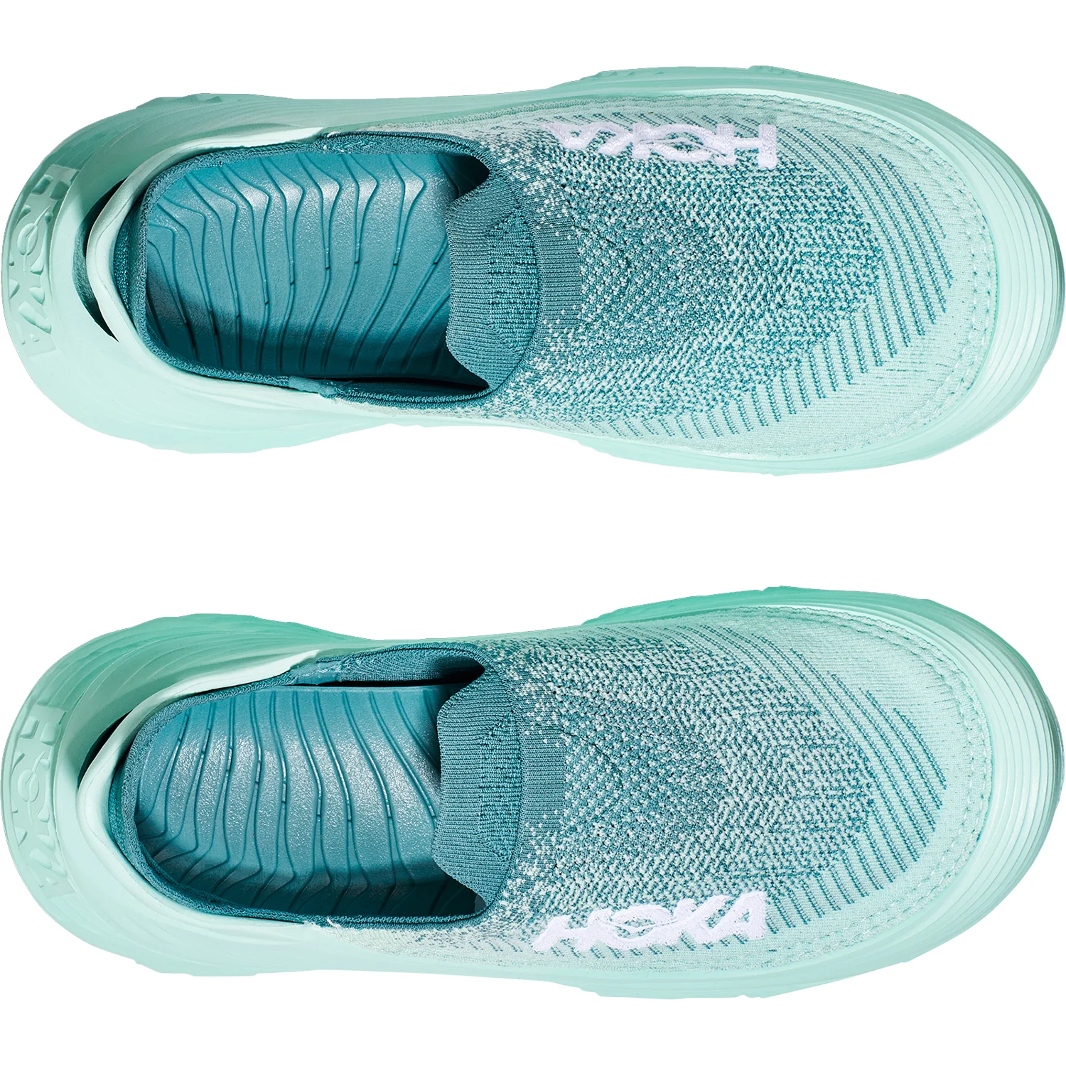 Hoka Restore TC Unisex Slip On Shoes Ocean Mist/Sunlit Ocean Mesh - Image 2