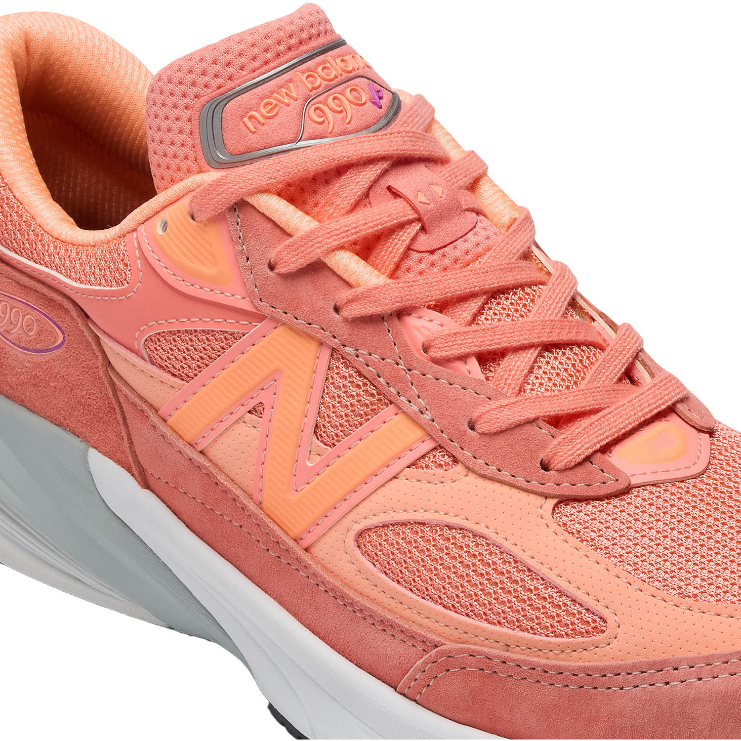 New Balance U990SR6 Unisex Running Shoes Sunrise/Grey - Image 7