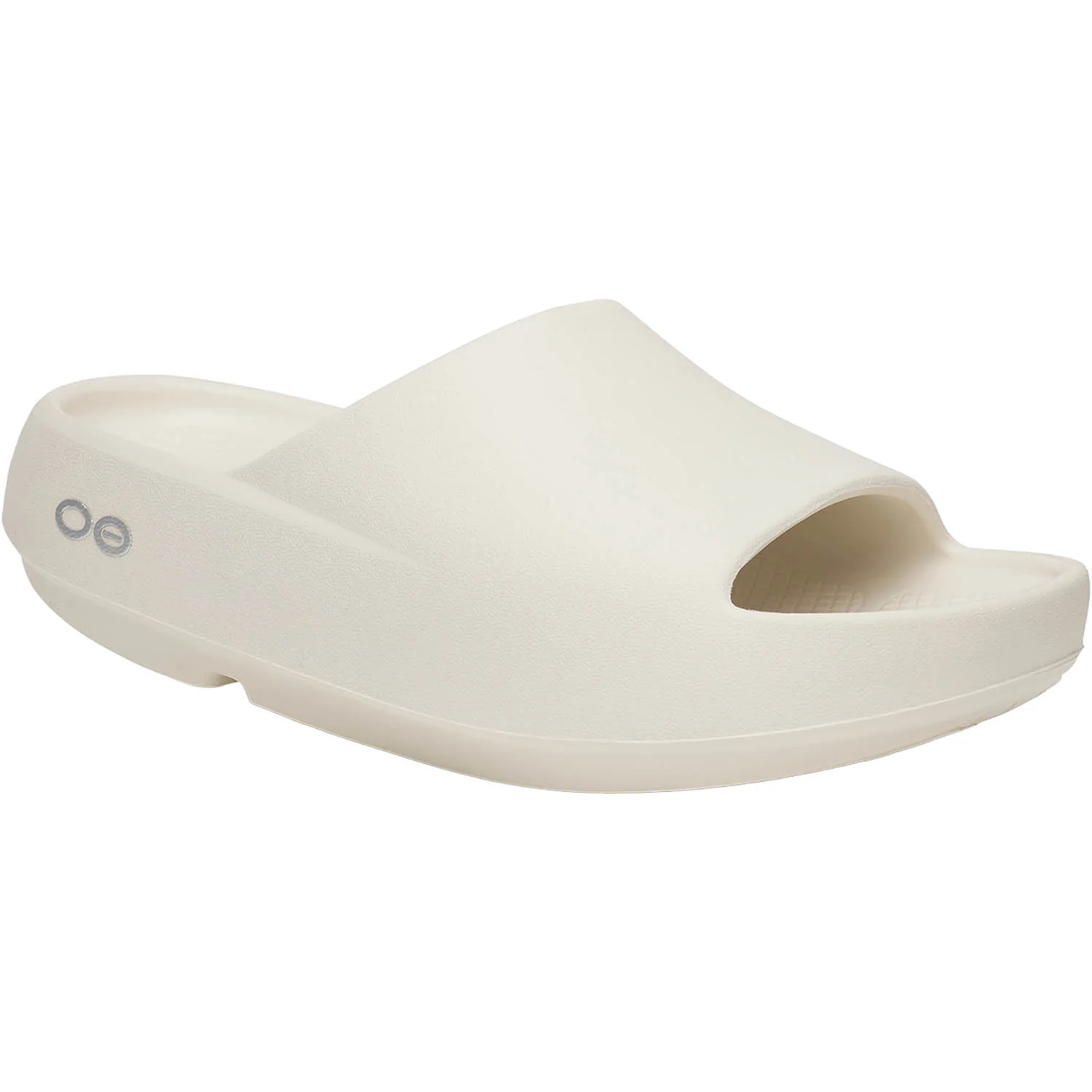 OOFOS OOahh+ Unisex Recovery Slide Sandals Chalk - Image 4