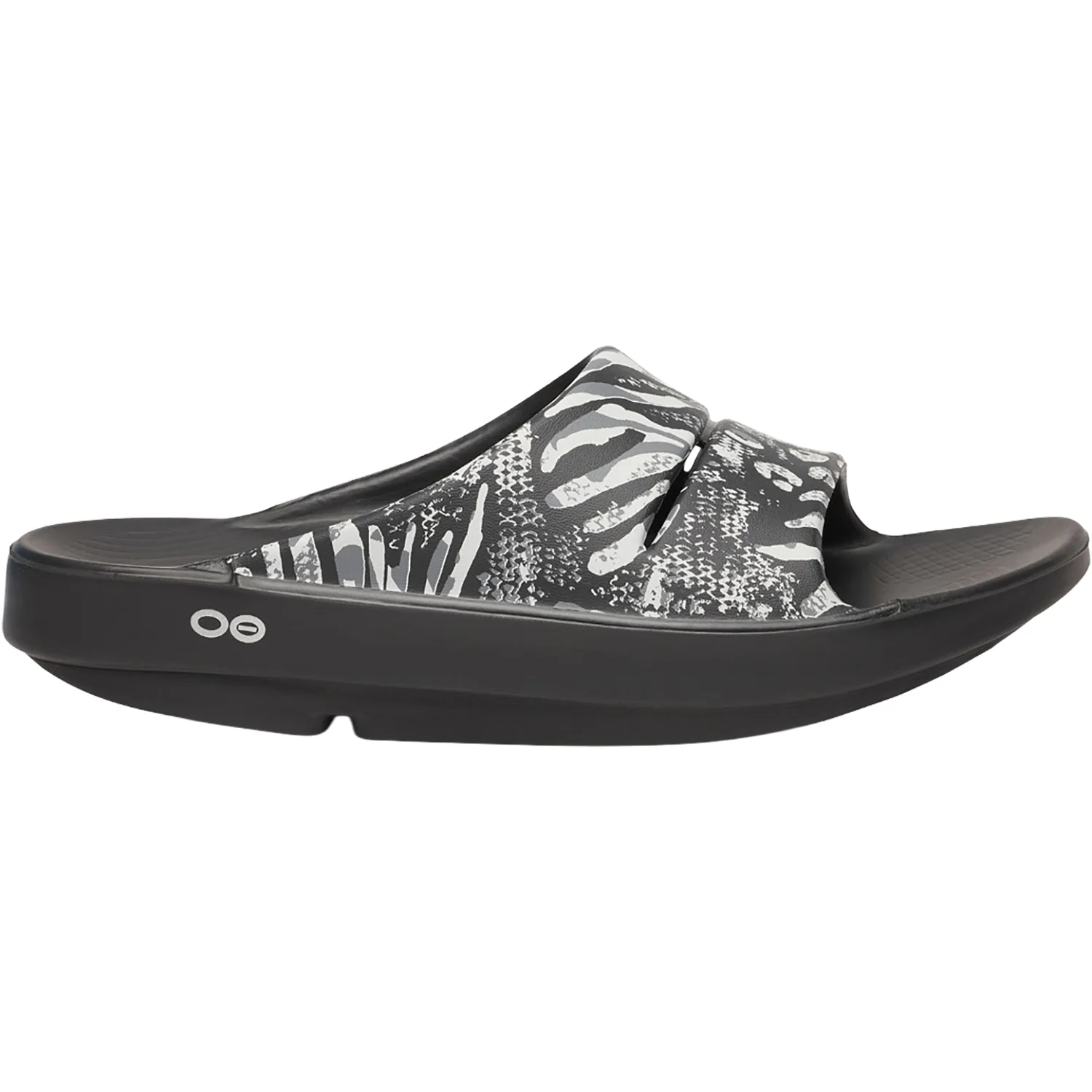 Oofos OOahh Limited Unisex Recovery Slide Sandals Black Combo Camo