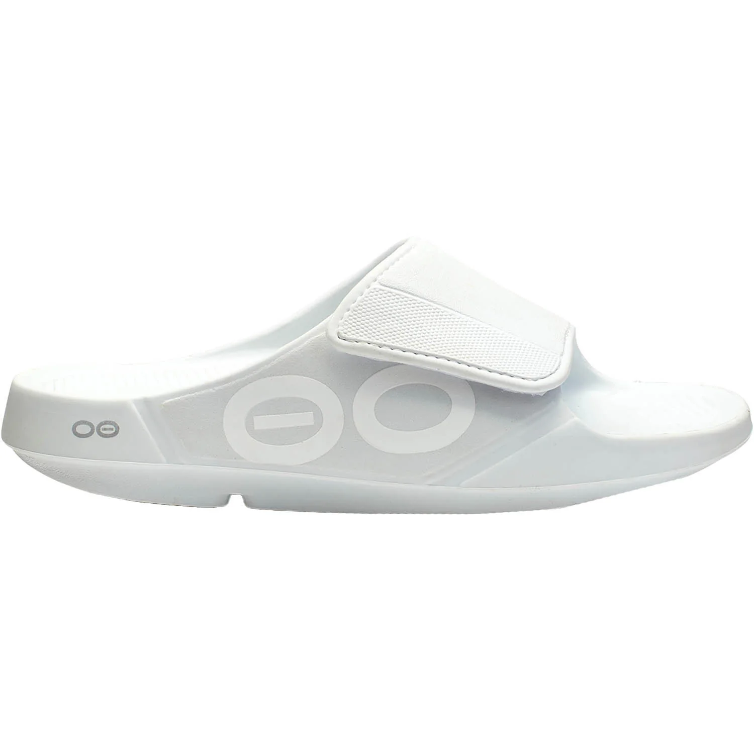 OOFOS OOahh Sport Flex Unisex Recovery Slide Sandals White