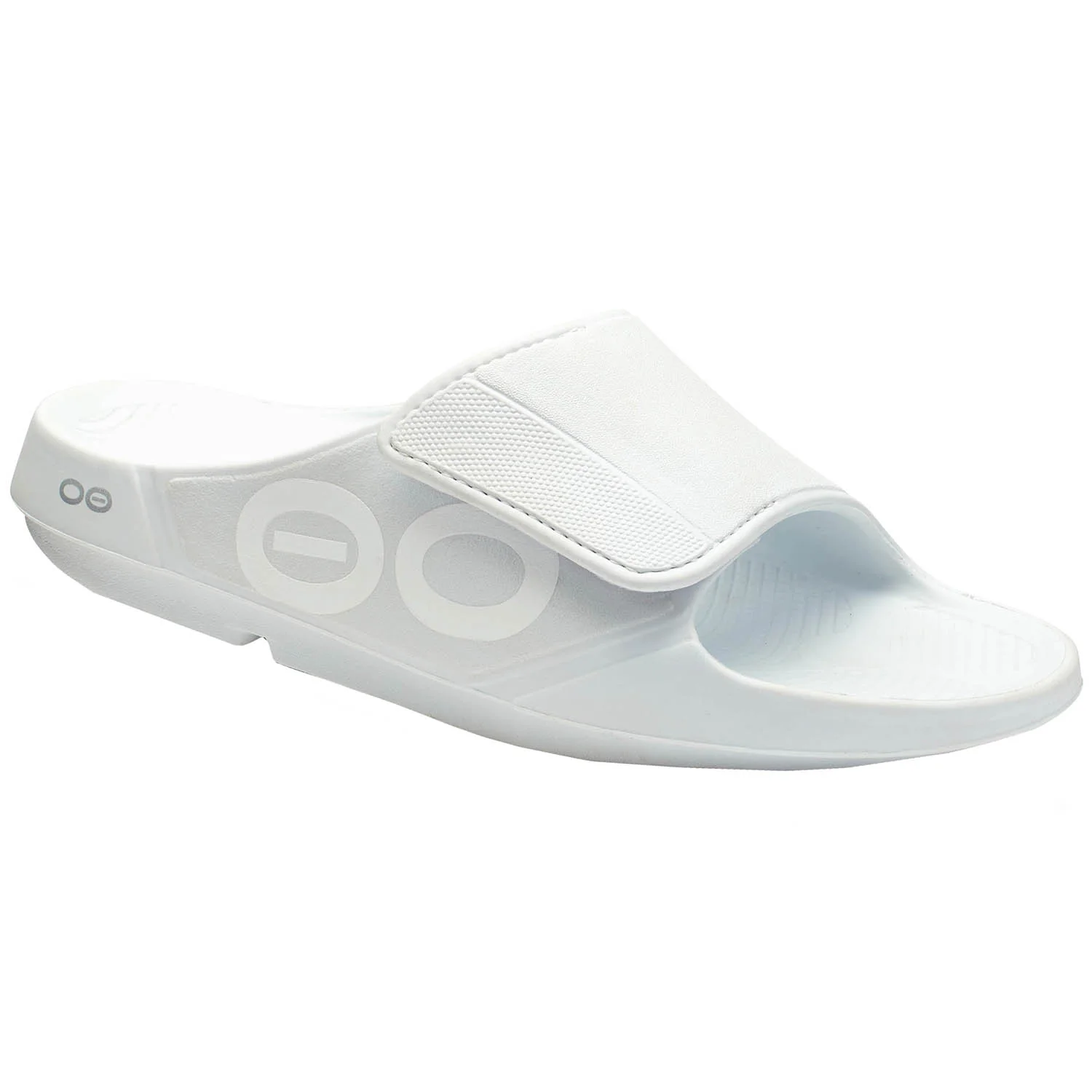 OOFOS OOahh Sport Flex Unisex Recovery Slide Sandals White - Image 4