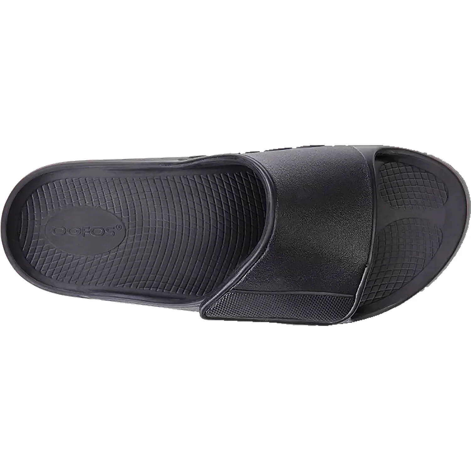 OOFOS OOahh Sport Flex Unisex Recovery Slide Sandals Black Synthetic - Image 2