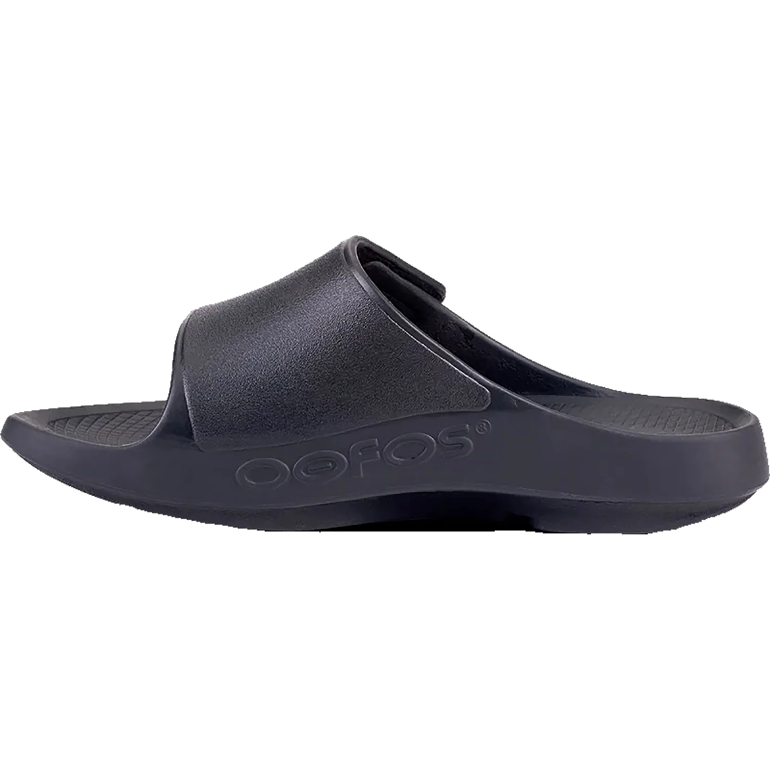 OOFOS OOahh Sport Flex Unisex Recovery Slide Sandals Black Synthetic - Image 3