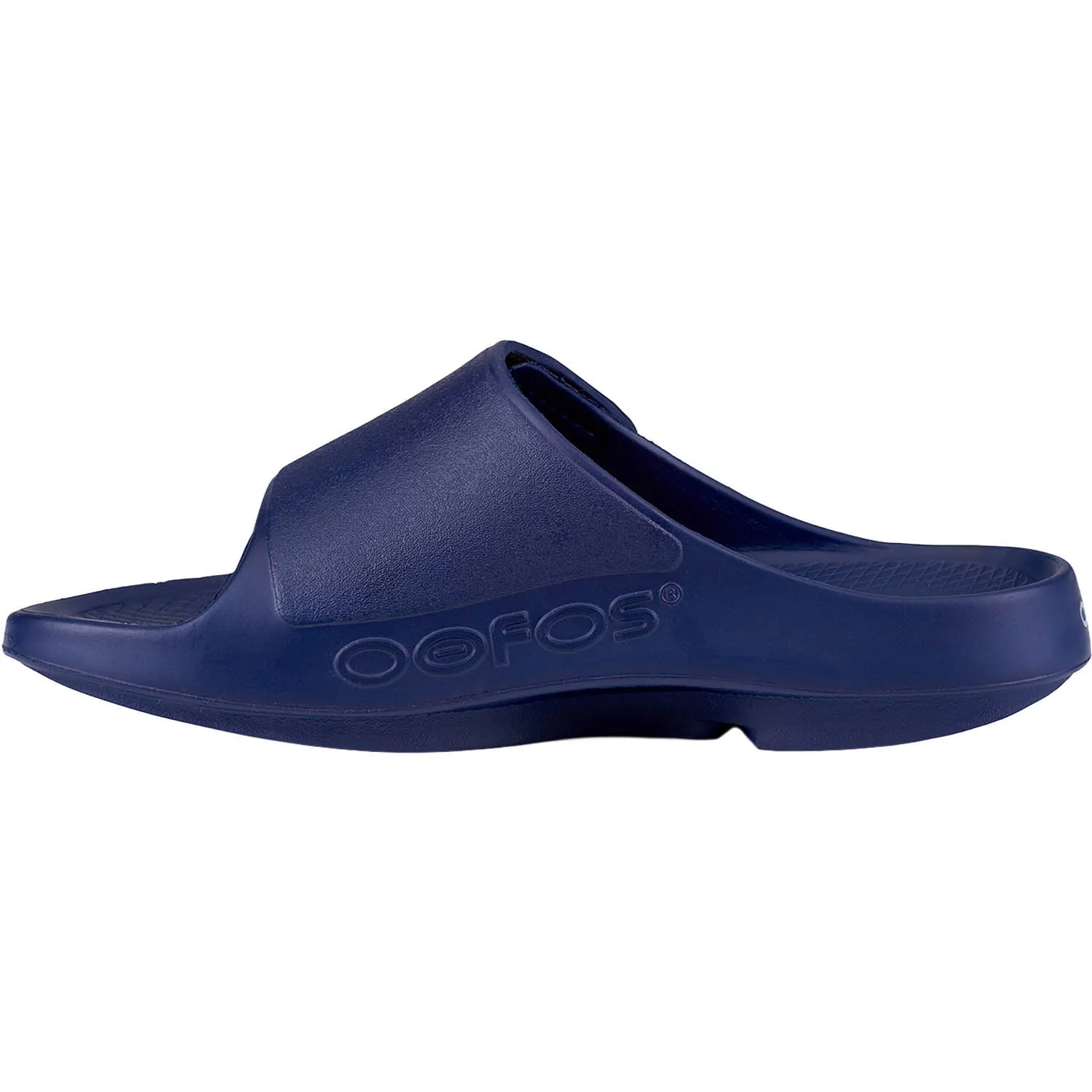 OOFOS OOahh Sport Flex Unisex Recovery Slide Sandals Navy - Image 3