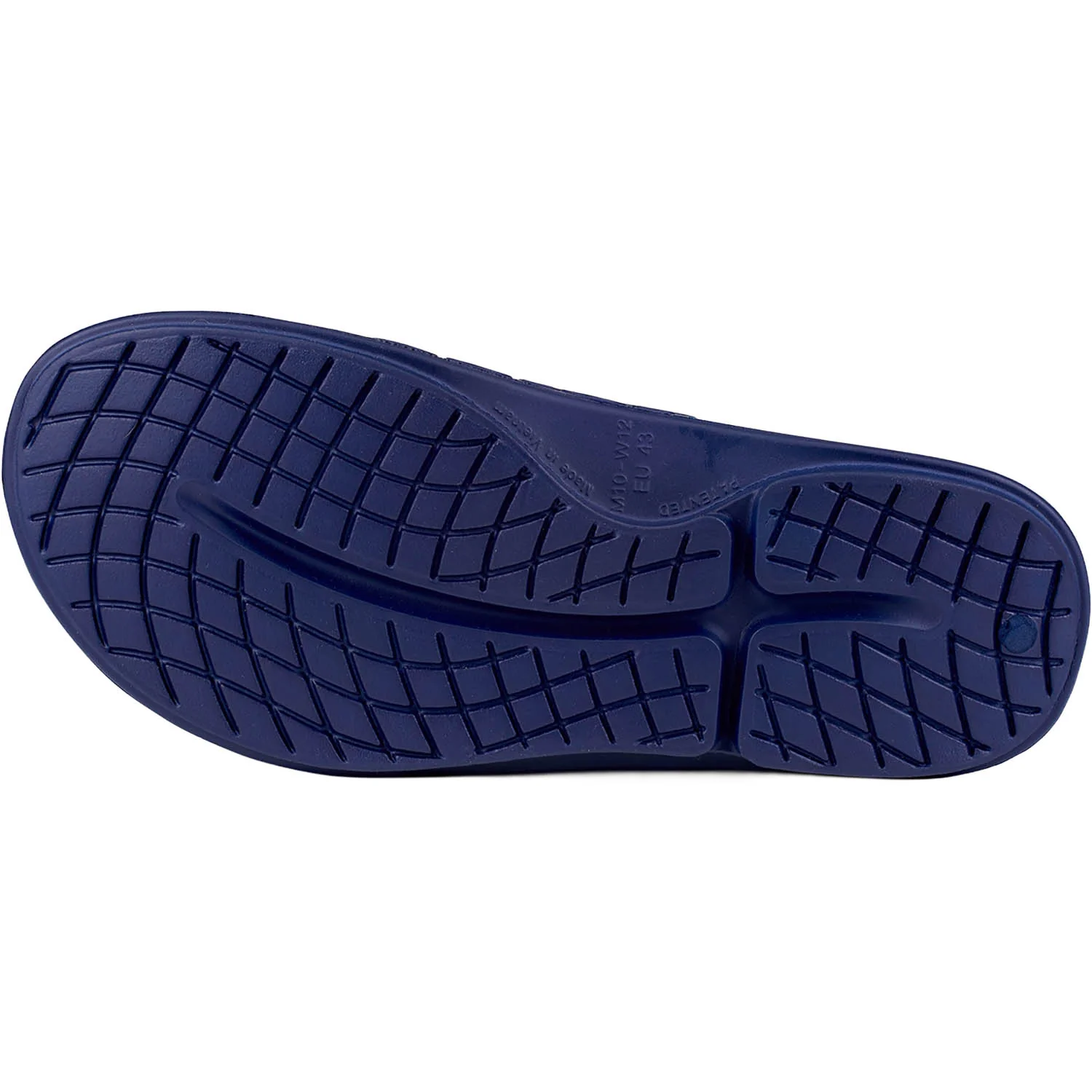 OOFOS OOahh Sport Flex Unisex Recovery Slide Sandals Navy - Image 4