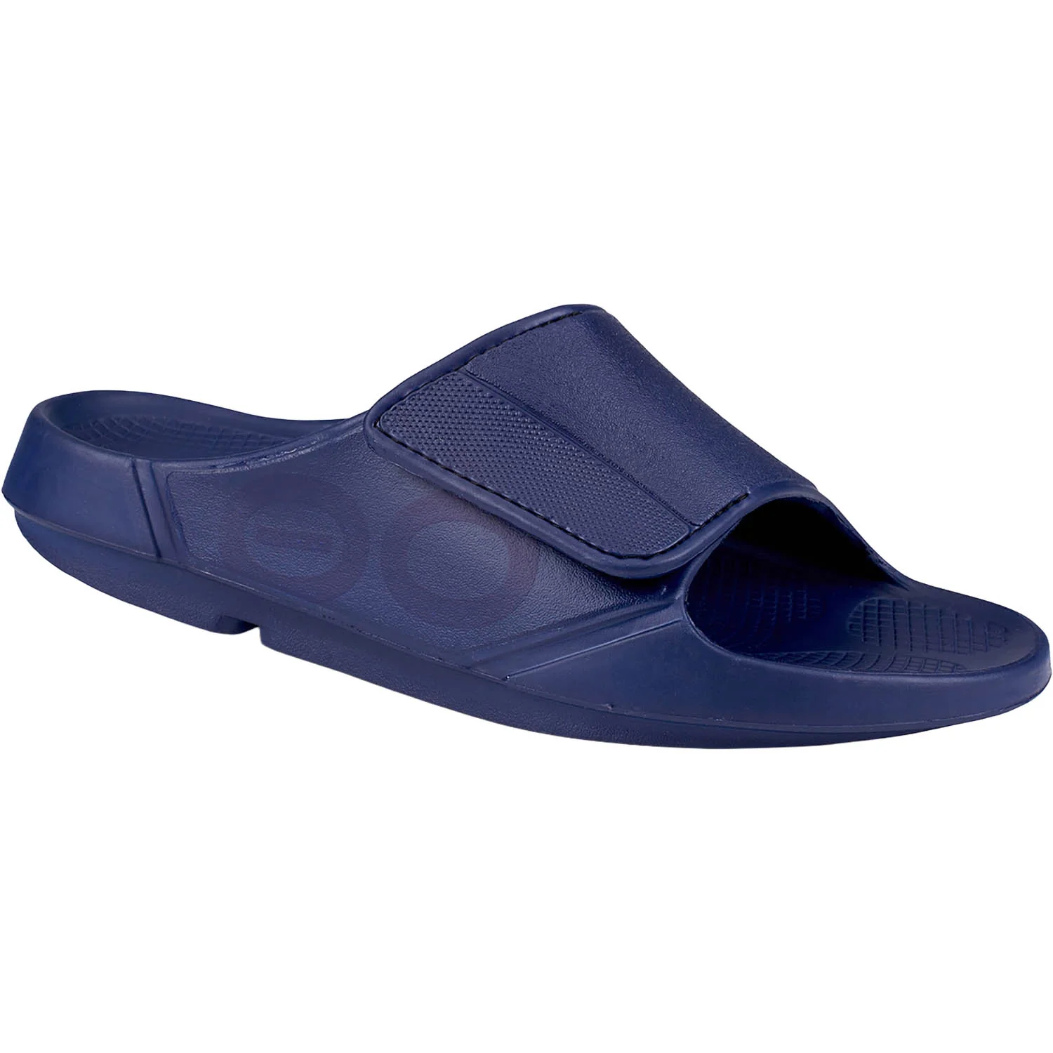 OOFOS OOahh Sport Flex Unisex Recovery Slide Sandals Navy - Image 5