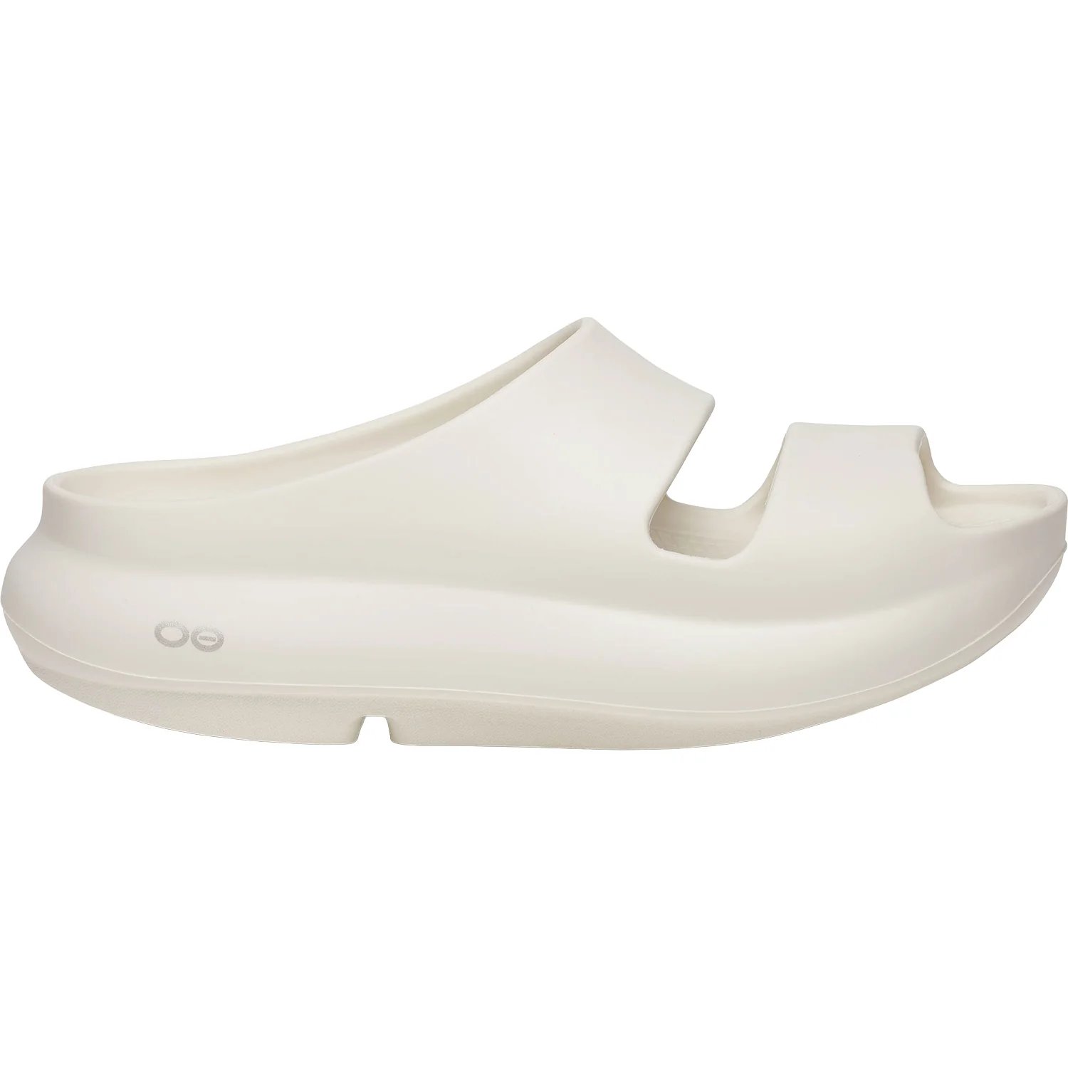 Oofos OOyea Unisex Recovery Slide Sandals Chalk