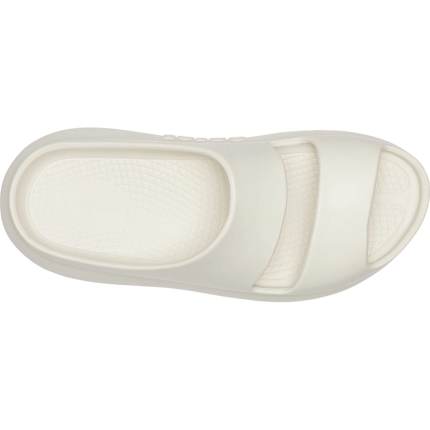 Oofos OOyea Unisex Recovery Slide Sandals Chalk - Image 2