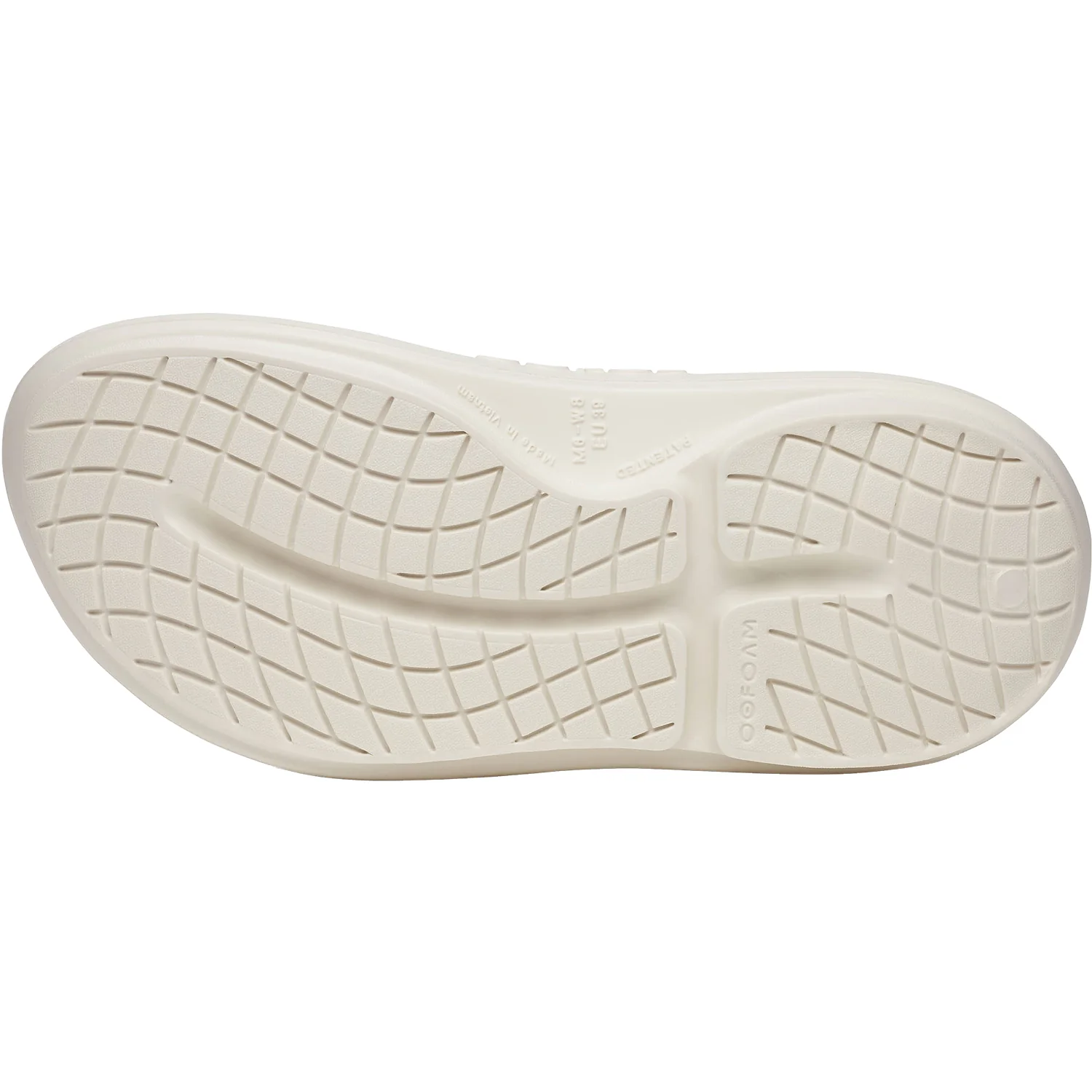 Oofos OOyea Unisex Recovery Slide Sandals Chalk - Image 4