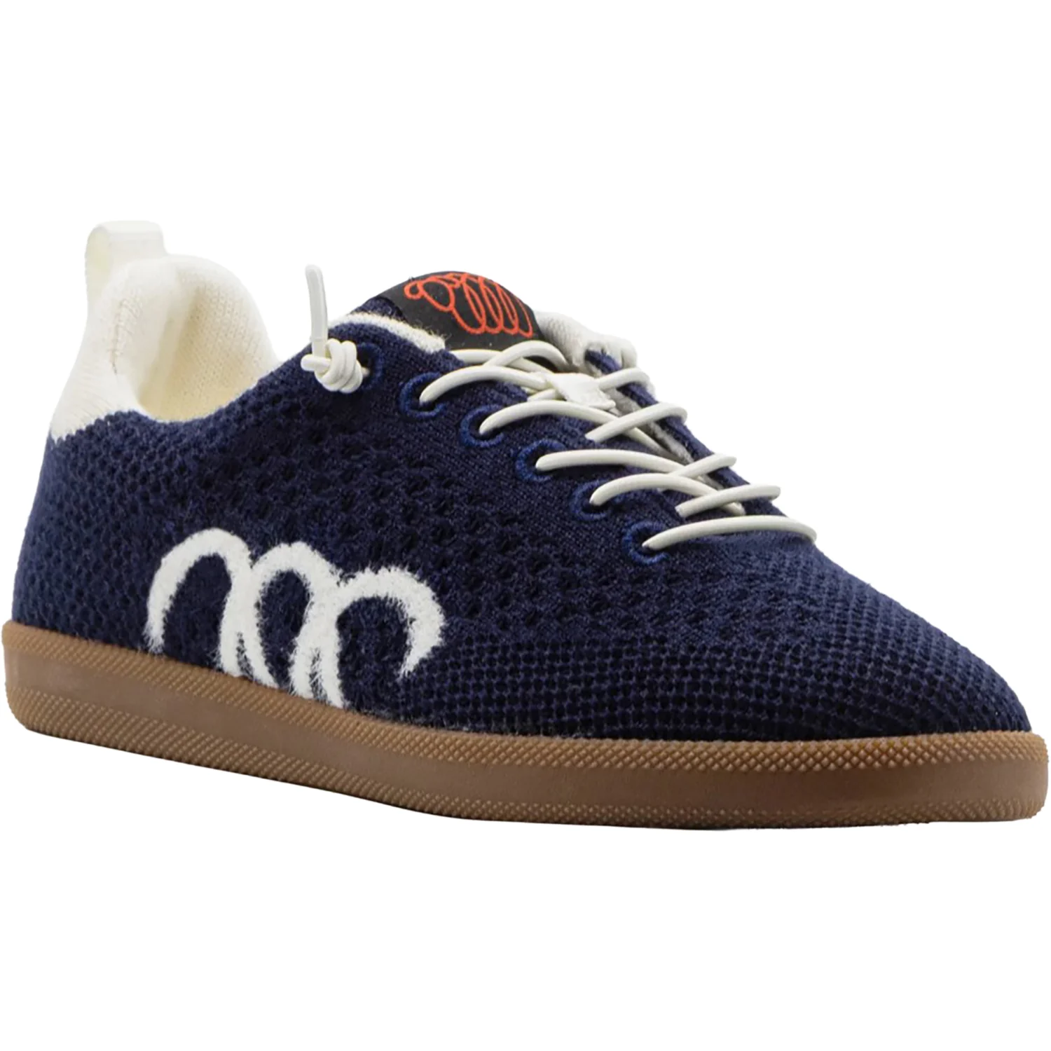 Woolloomooloo Engadine Merino Wool Unisex Sporty Lace Up Shoes Navy/Ecru - Image 4