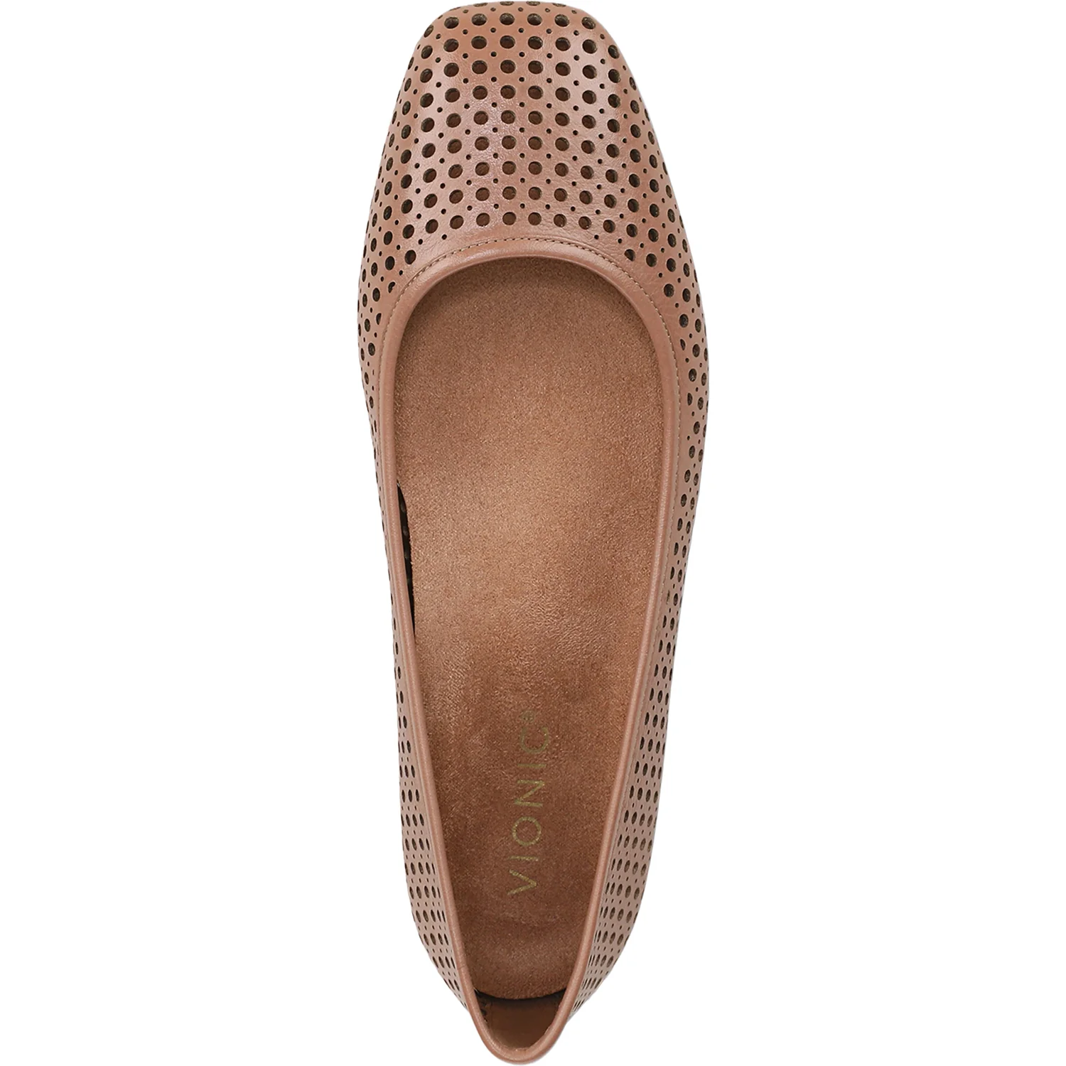 Vionic Orinda Perf Women's Casual Flats Mocha Mousse - Image 2
