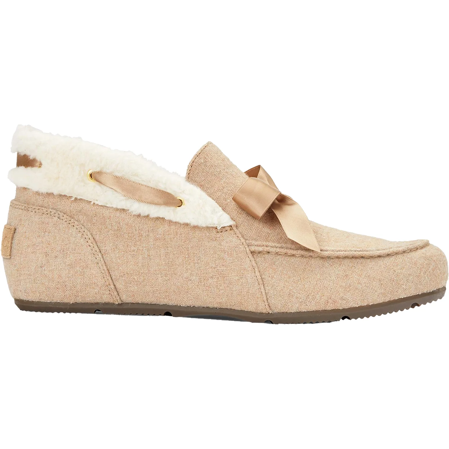 Vionic Shirley Women's Faux Shearling Slippers Wheat Fabric