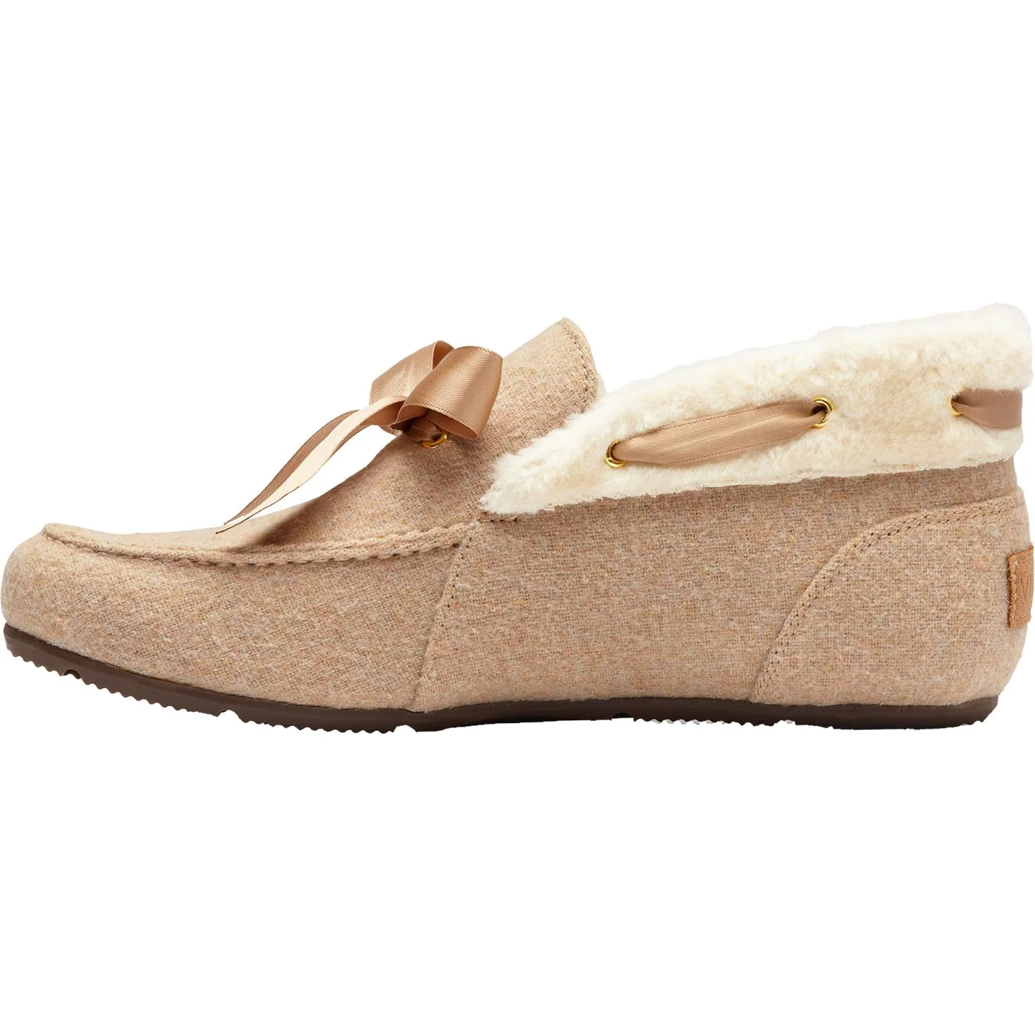 Vionic Shirley Women's Faux Shearling Slippers Wheat Fabric - Image 3