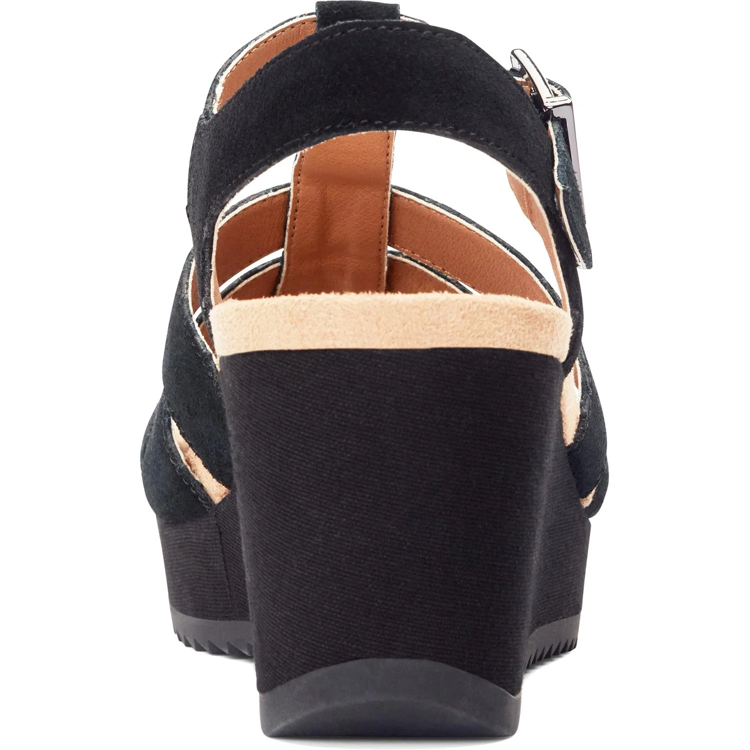 Vionic Tawny Women's Wedge Heel Sandals Black Suede - Image 4