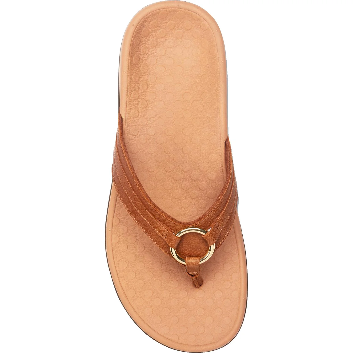 Vionic Tide Aloe Women's Thong Sandals Mocha Leather - Image 2