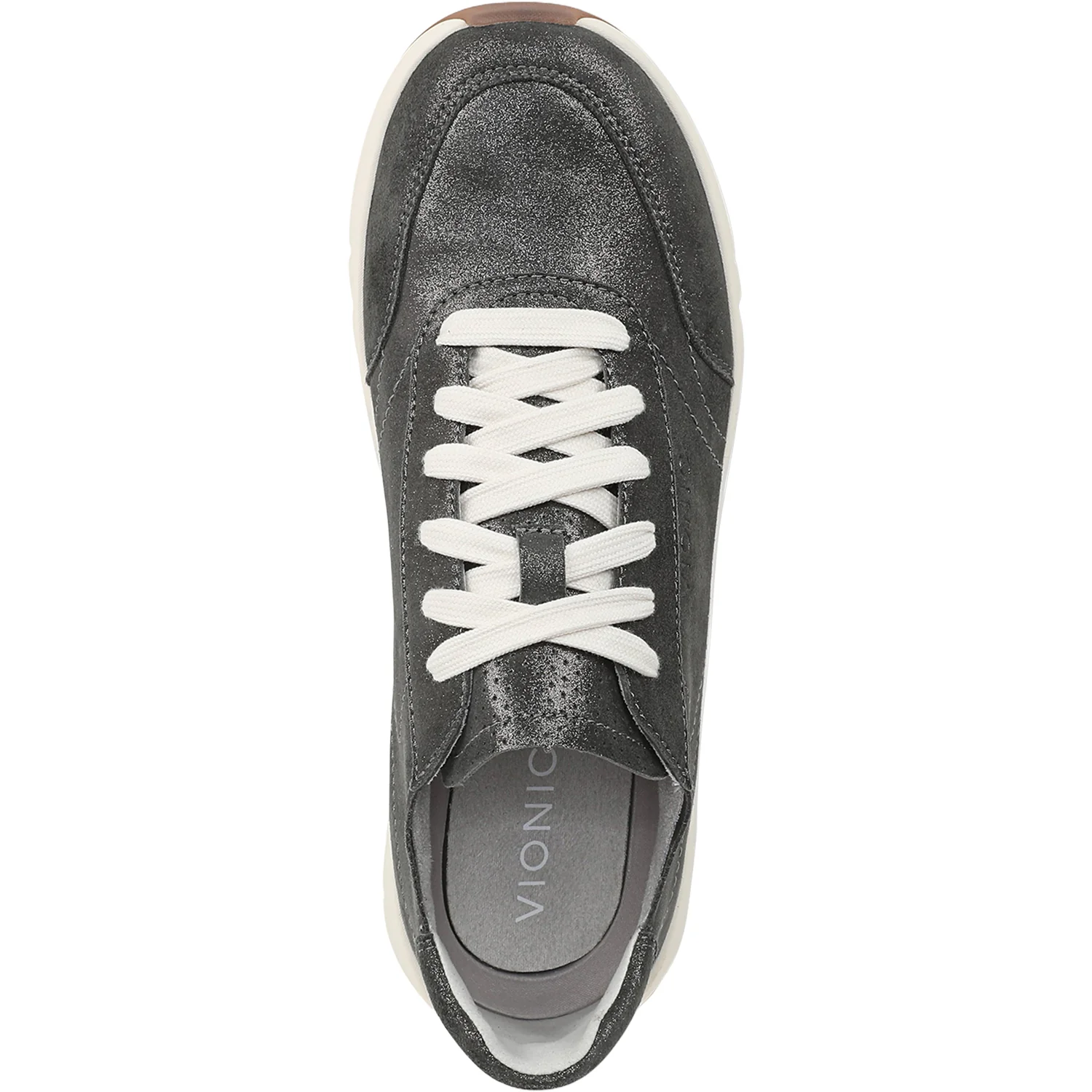 Vionic Uptown Sneaker Women's Casual Lace-Ups Polluted Silver Leather - Image 2