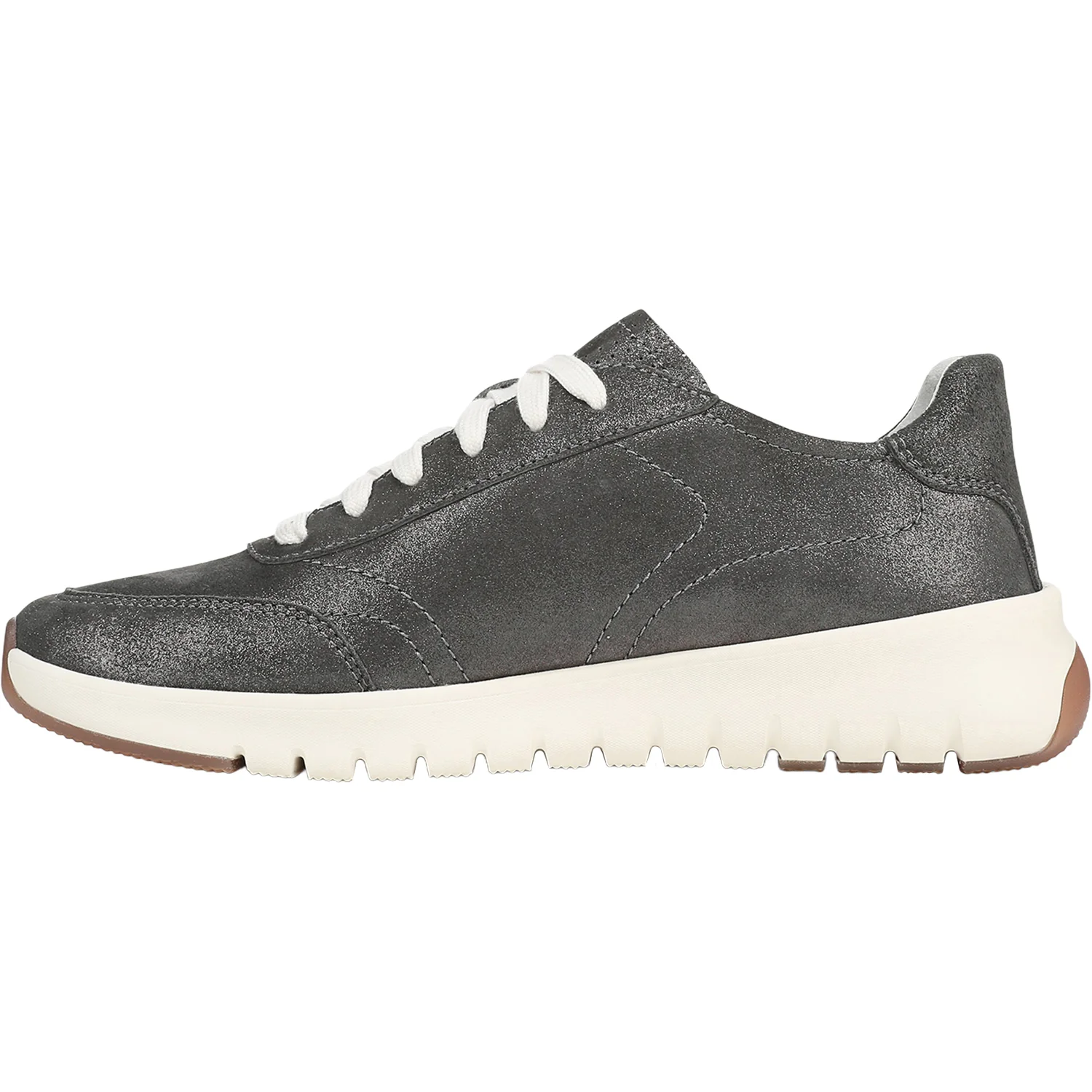 Vionic Uptown Sneaker Women's Casual Lace-Ups Polluted Silver Leather - Image 3